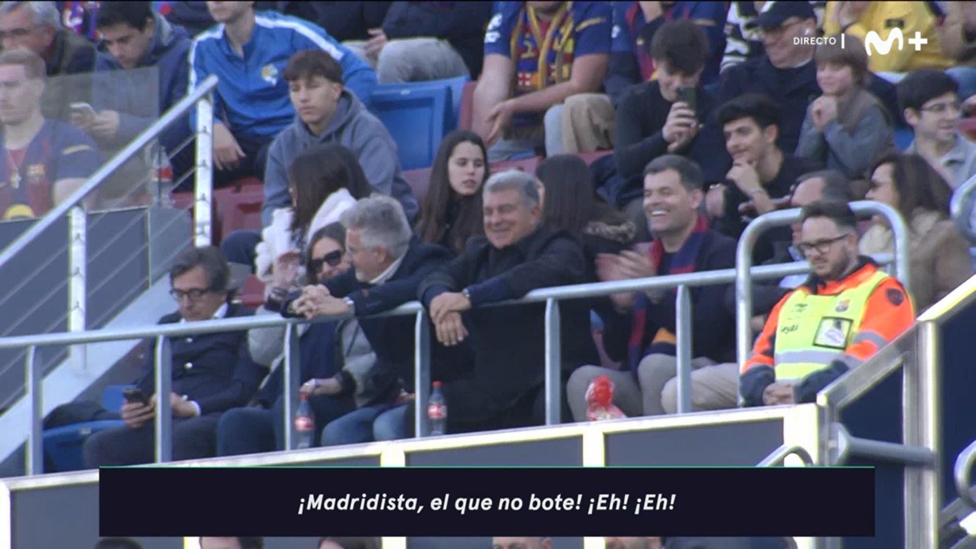 Joan Laporta cantando el "madridista el que no bote"