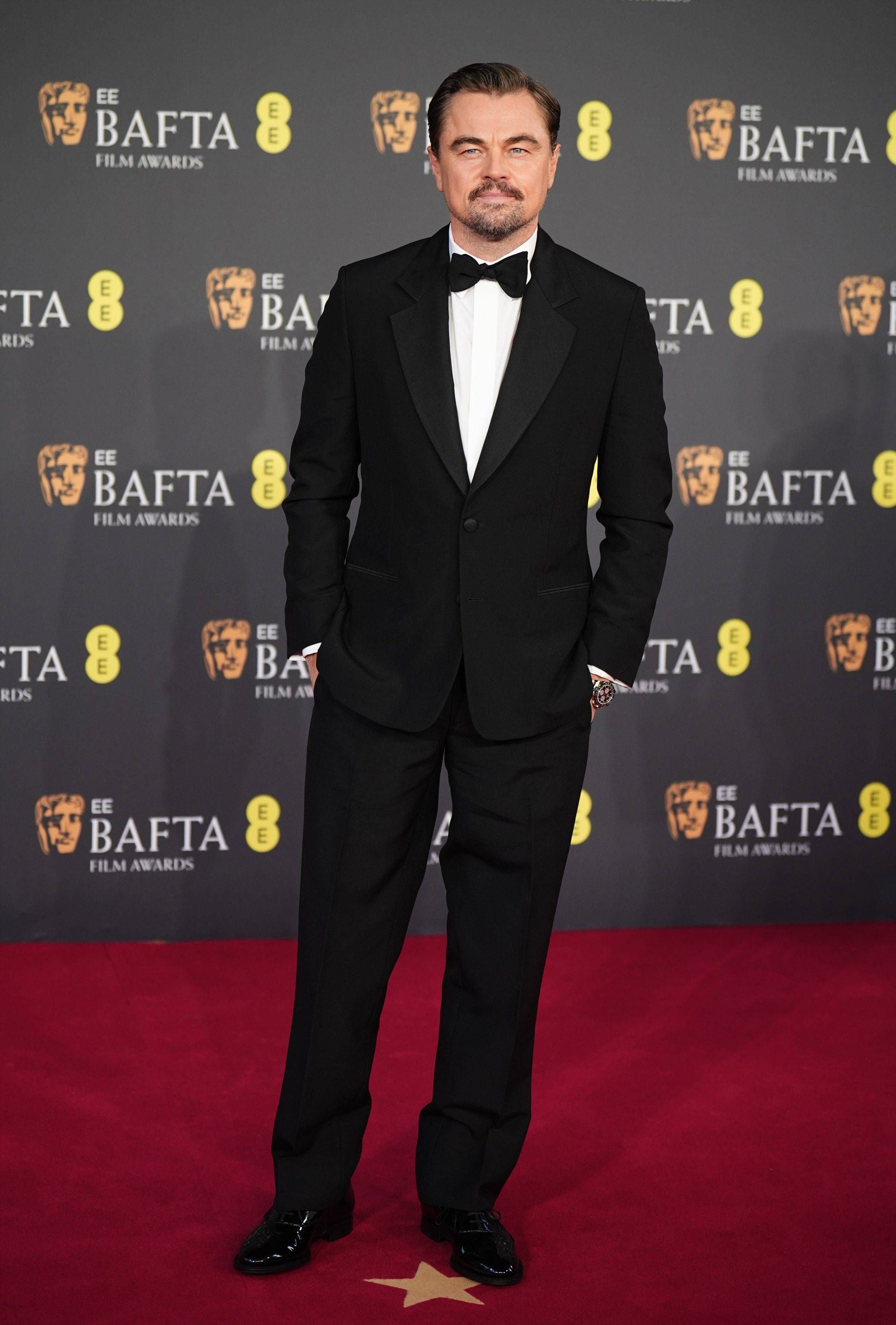 Leonardo DiCaprio en la alfombra roja de los Bafta 2026