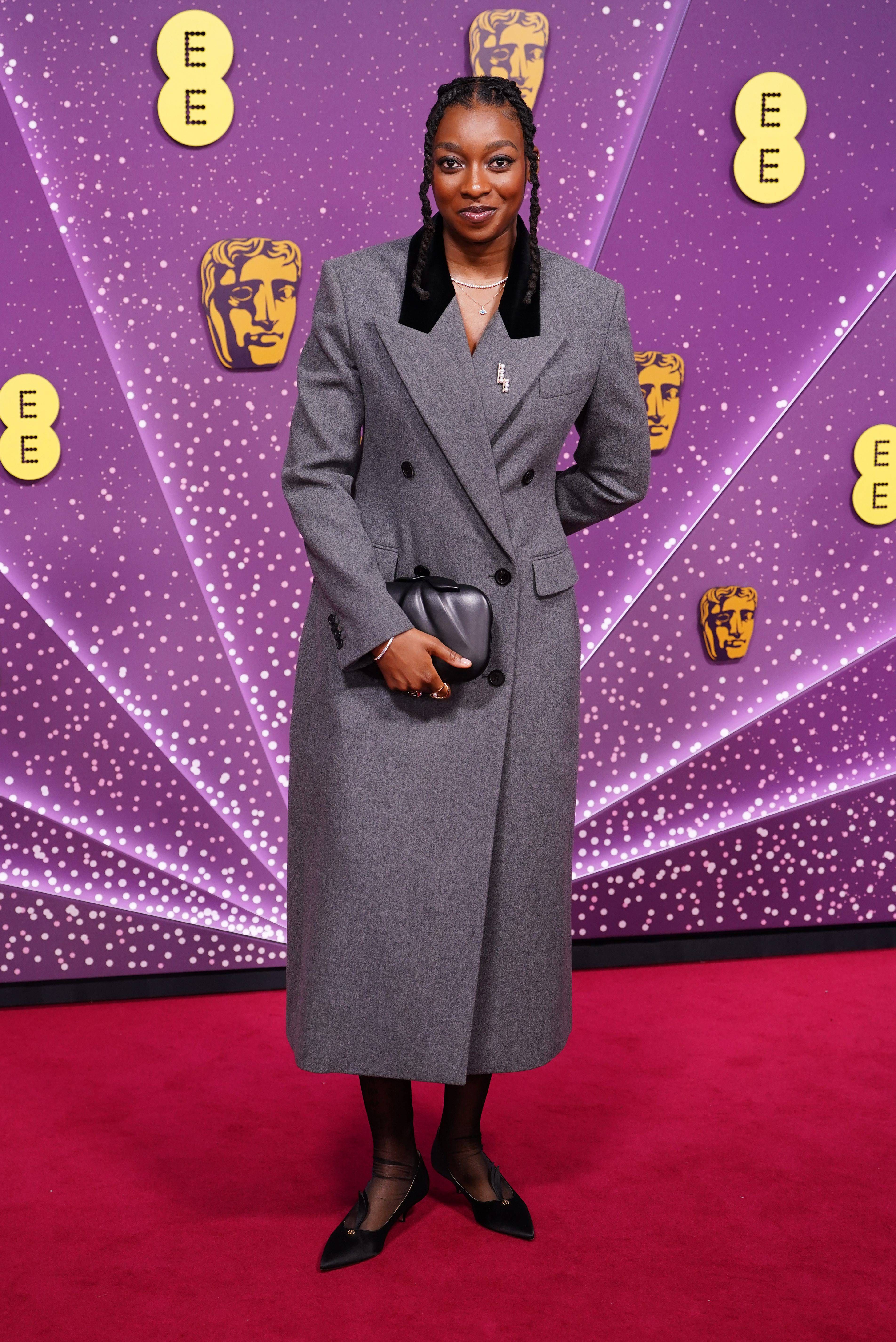 Little Simz en la alfombra roja de los Bafta 2026