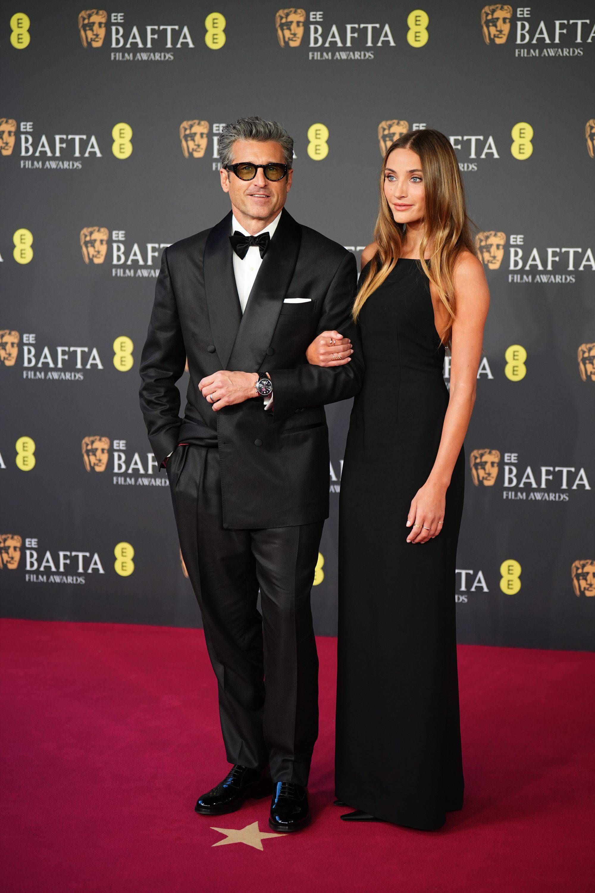 Patrick Dempsey y Talula Fyfe Dempsey en la alfombra roja de los Bafta 2026