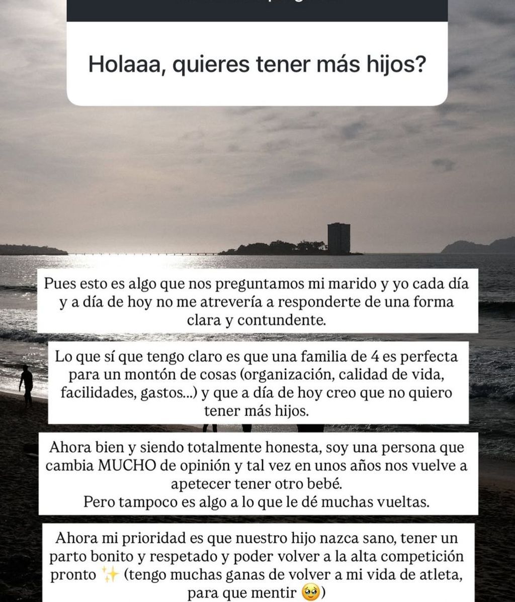 Ana Peleteiro responde a si quiere tener más hijos