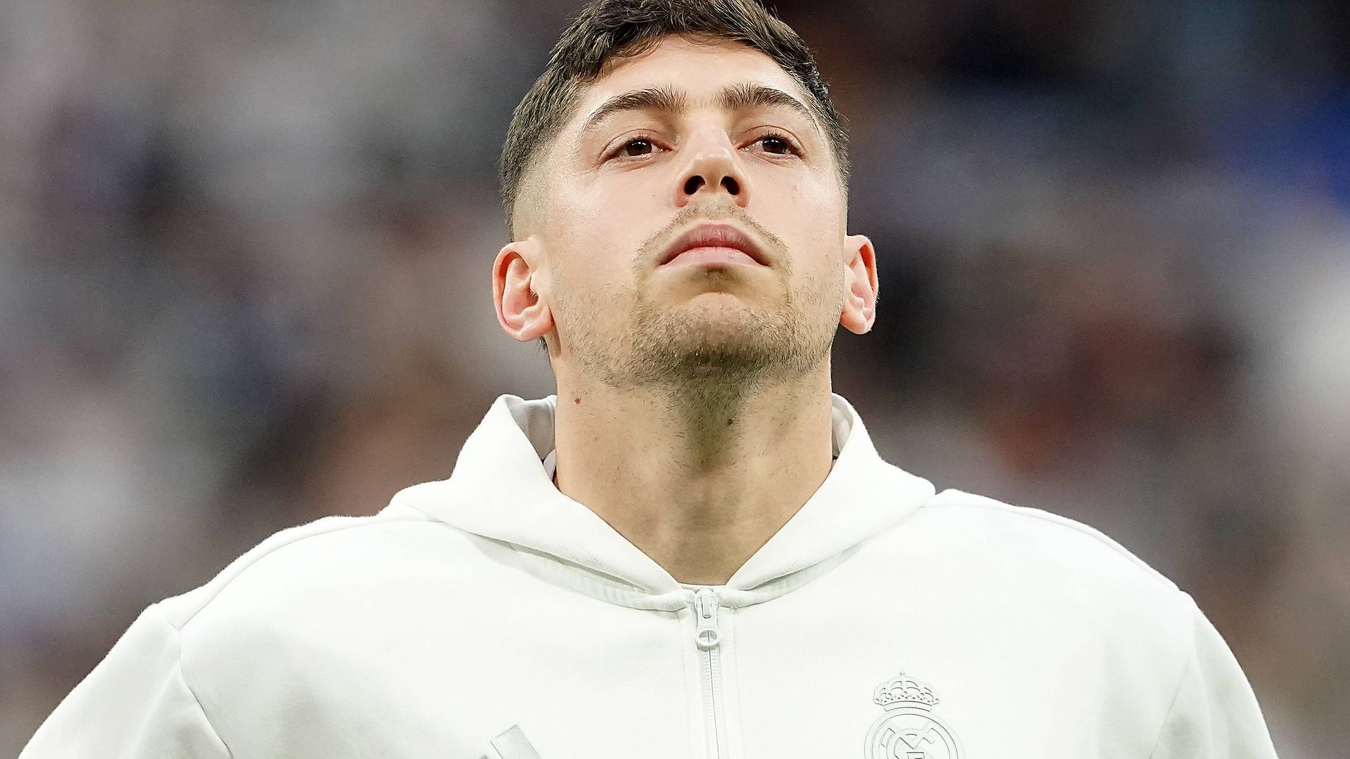 Fede Valverde, antes el inicio de un partido Fede Valverde, antes el inicio de un partido