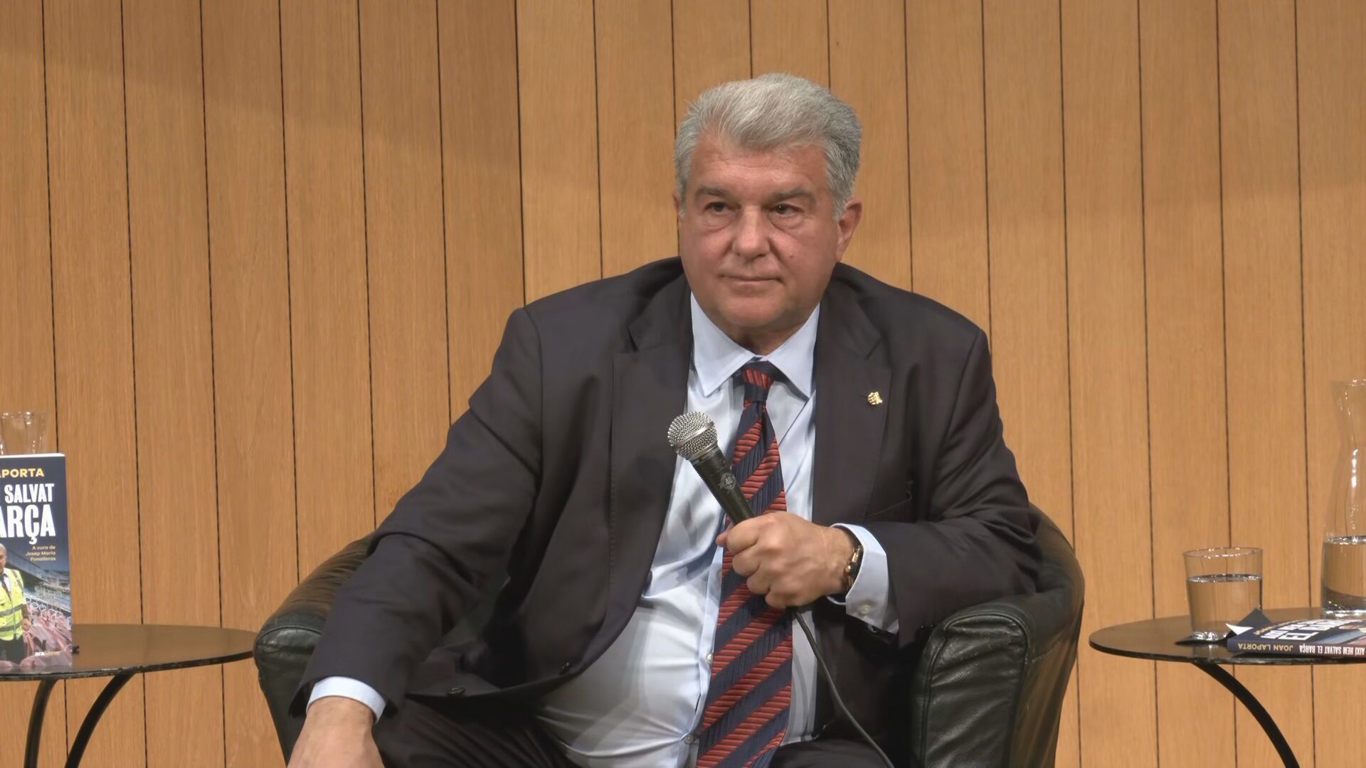 Joan Laporta, en la presentación de su libro