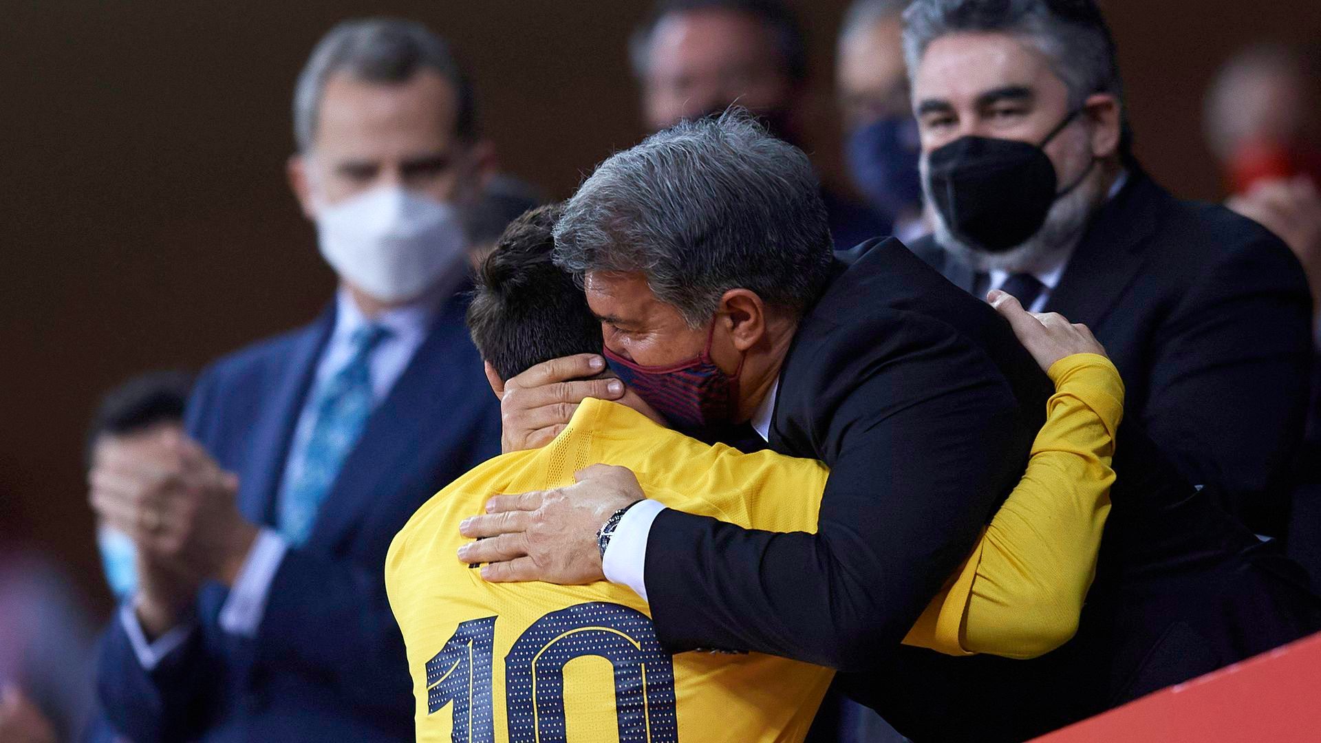 Leo Messi y Joan Laporta