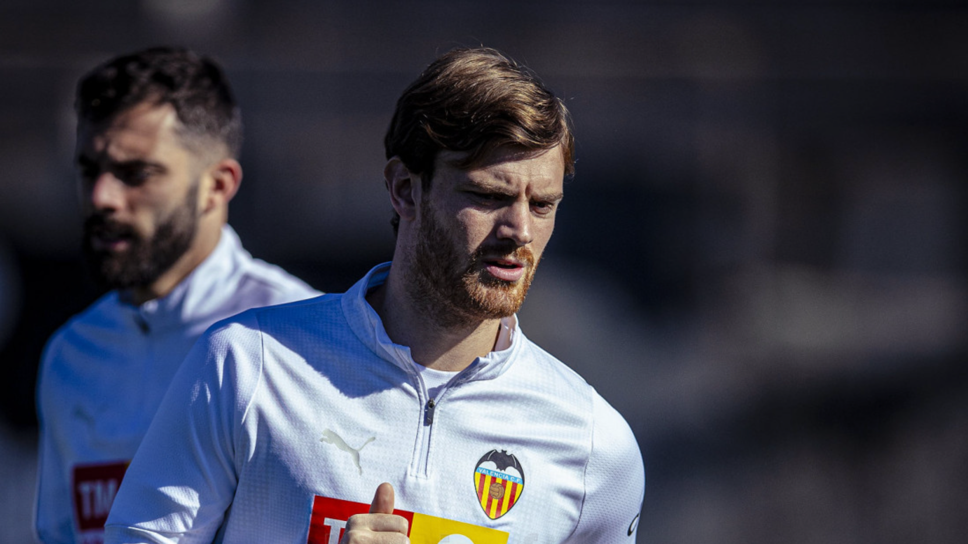 Lucas Beltrán entrenándose este sábado en Paterna