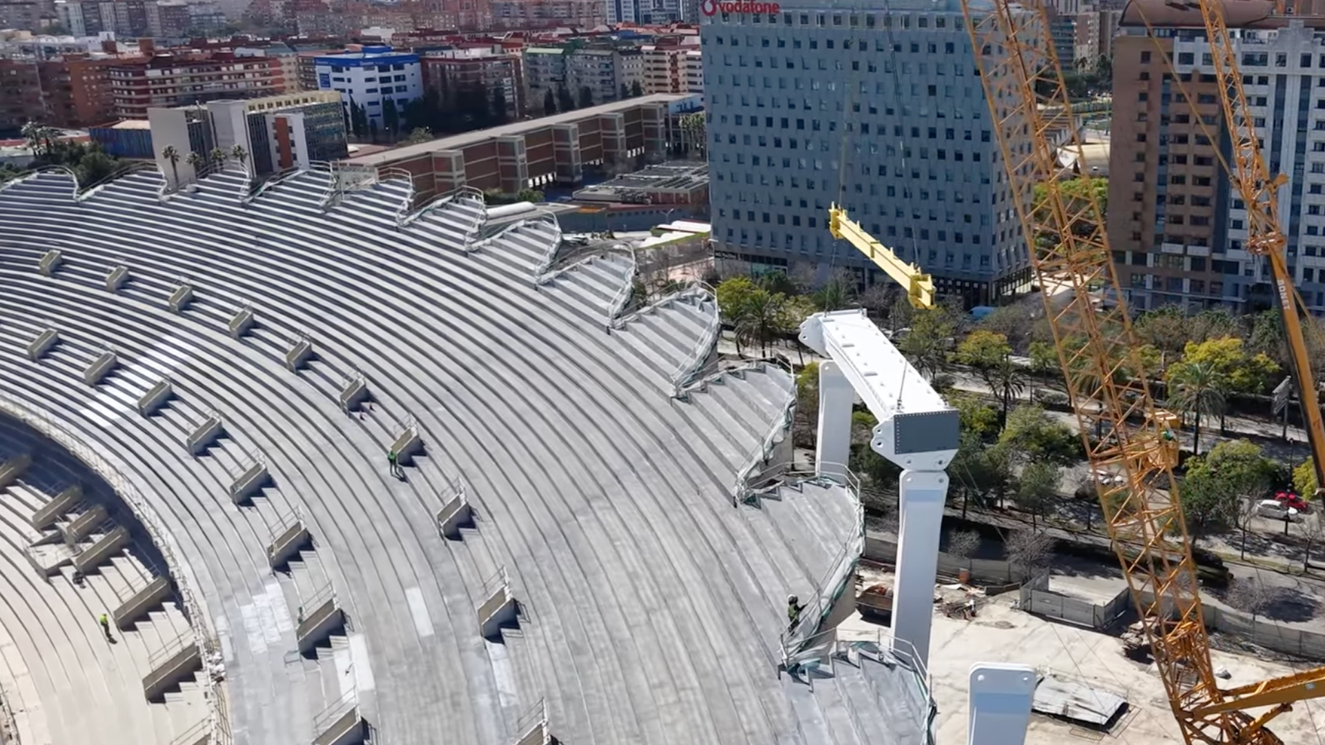 El Nou Mestalla a vista de dron