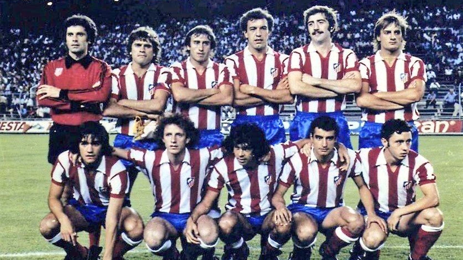 El once del Atlético de Madrid en un partido de la temporada 1980/21 El once del Atlético de Madrid en un partido de la temporada 1980/21