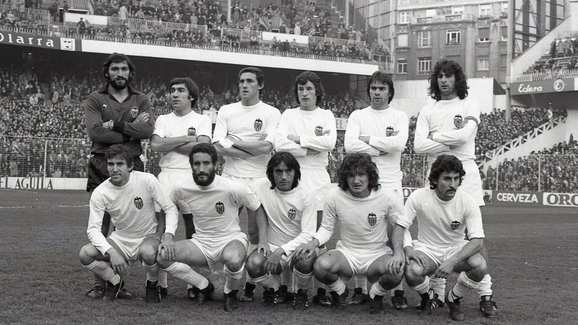 Un once titular del Valencia CF de principios de los 80