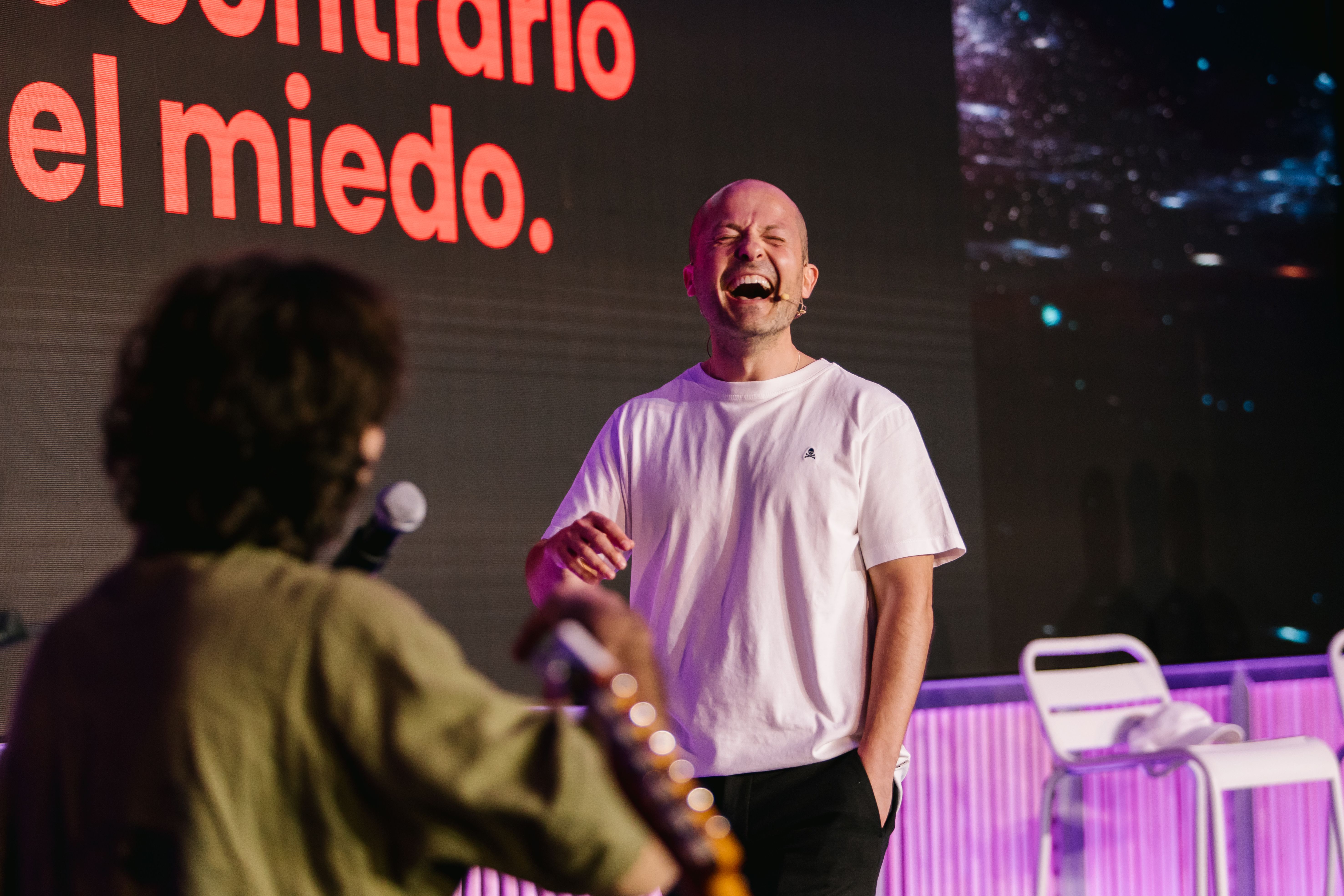 Xavi Cañellas durante una de sus conferencias.