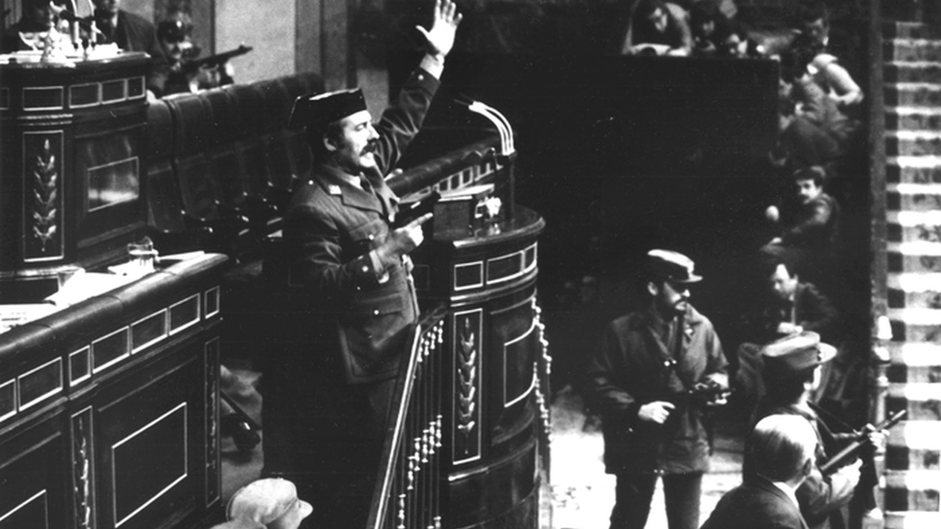Antonio Tejero durante la toma del Congreso el 23 de febrero de 1981 Antonio Tejero durante la toma del Congreso el 23 de febrero de 1981