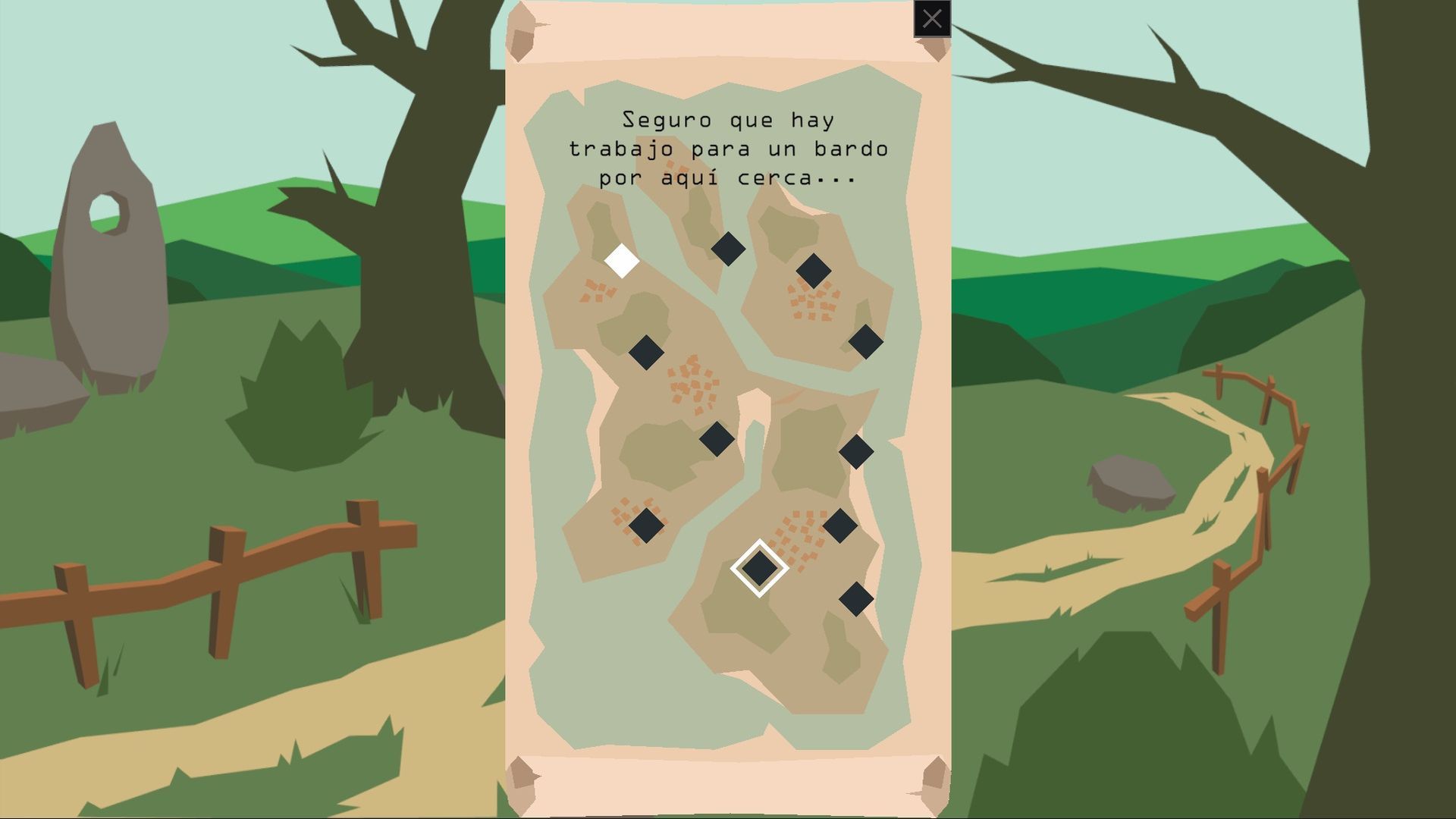 El mapa de Reigns: The Witcher