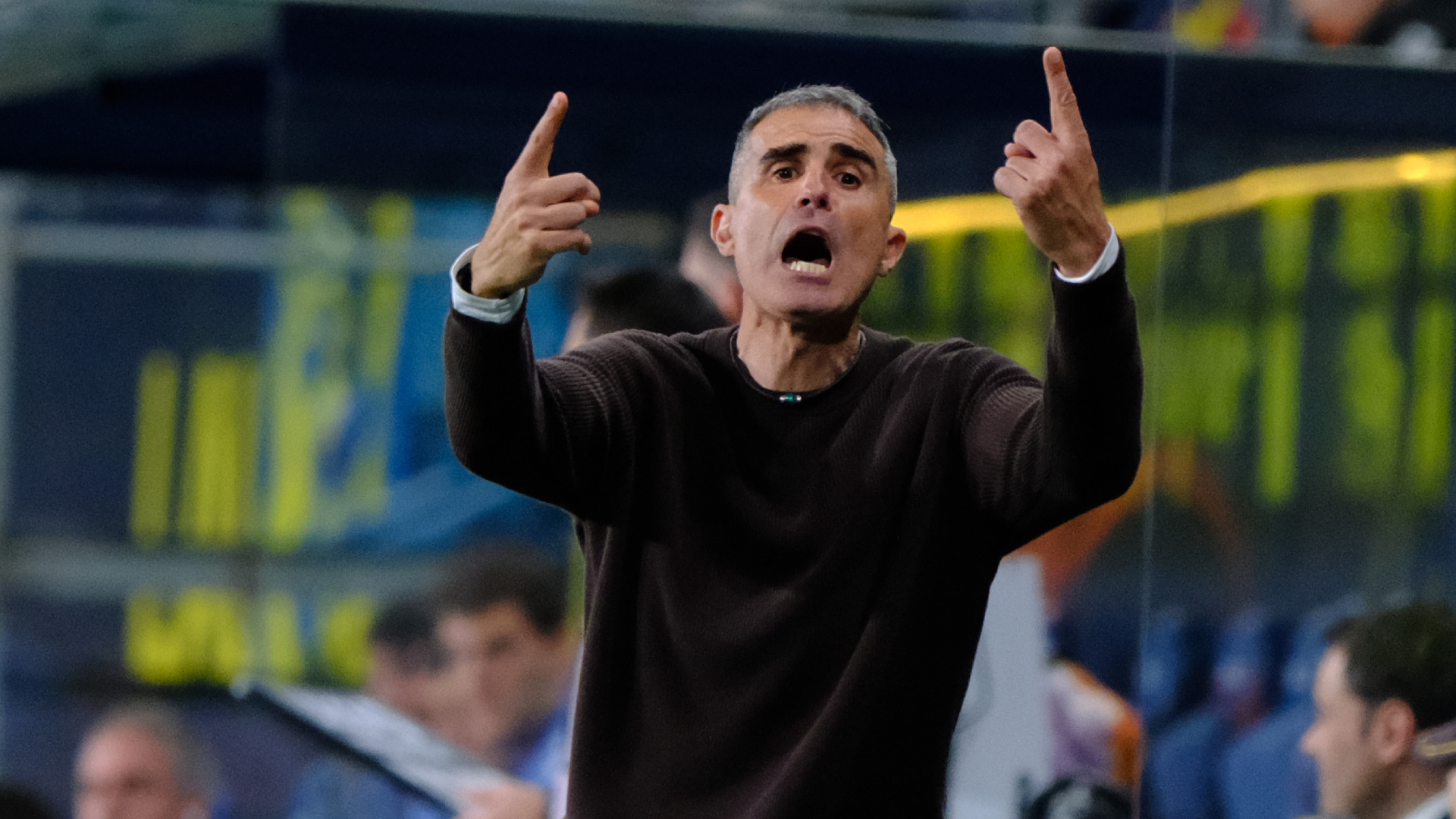 Gaizka Garitano, en un partido del Cádiz