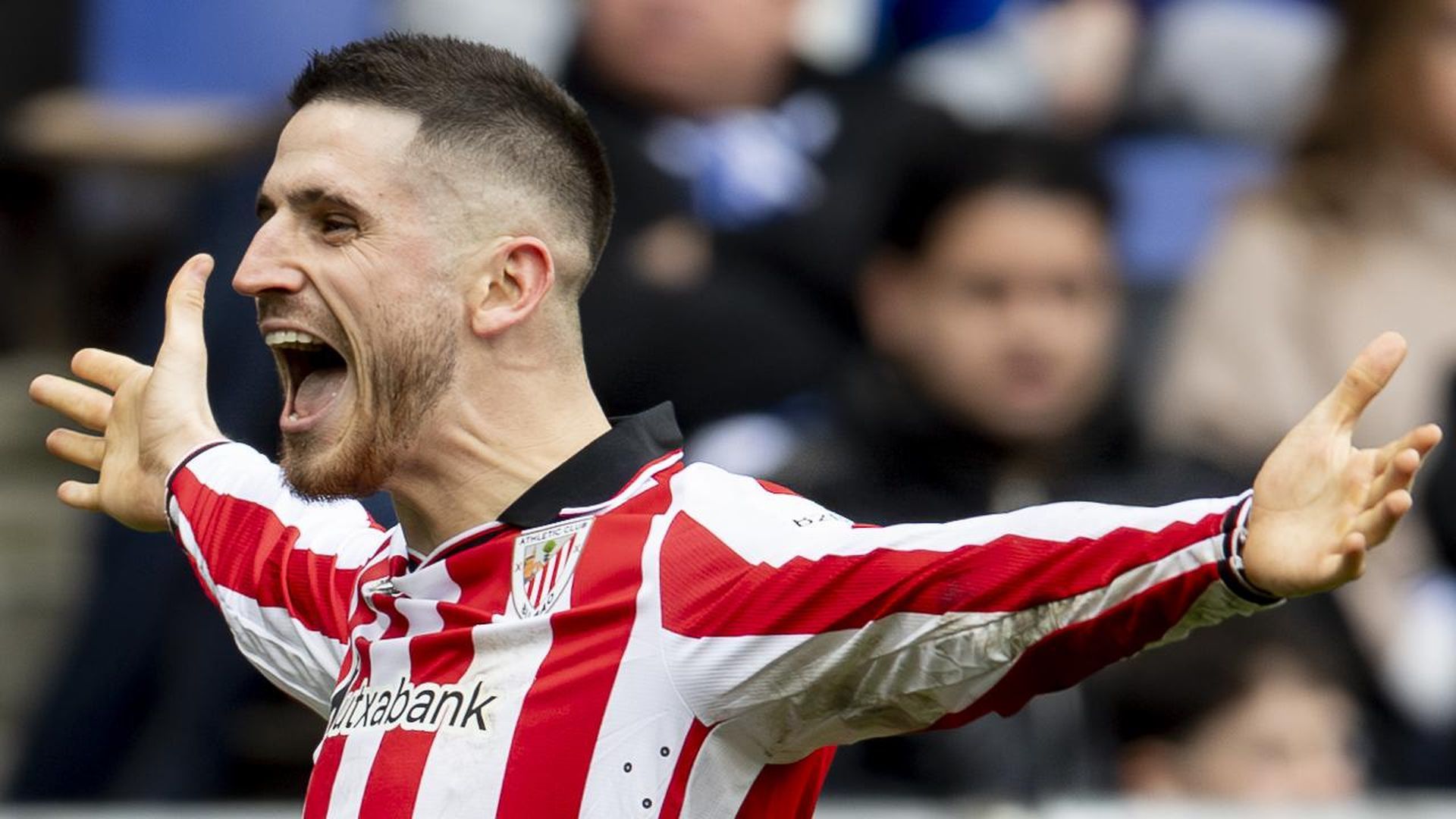 Gol del 'Ciervo' Oihan Sancet ante el Real Oviedo en el Carlos Tartiere