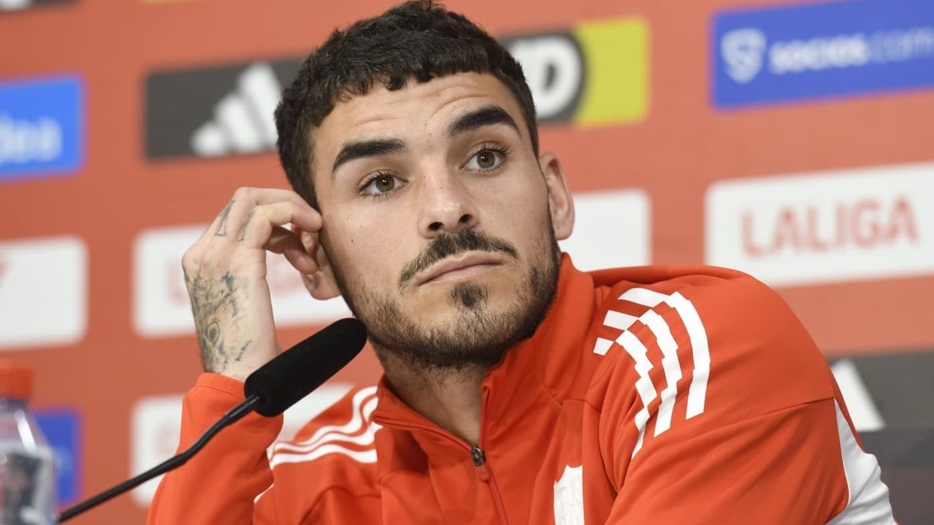 Isaac Romero, en sala de prensa