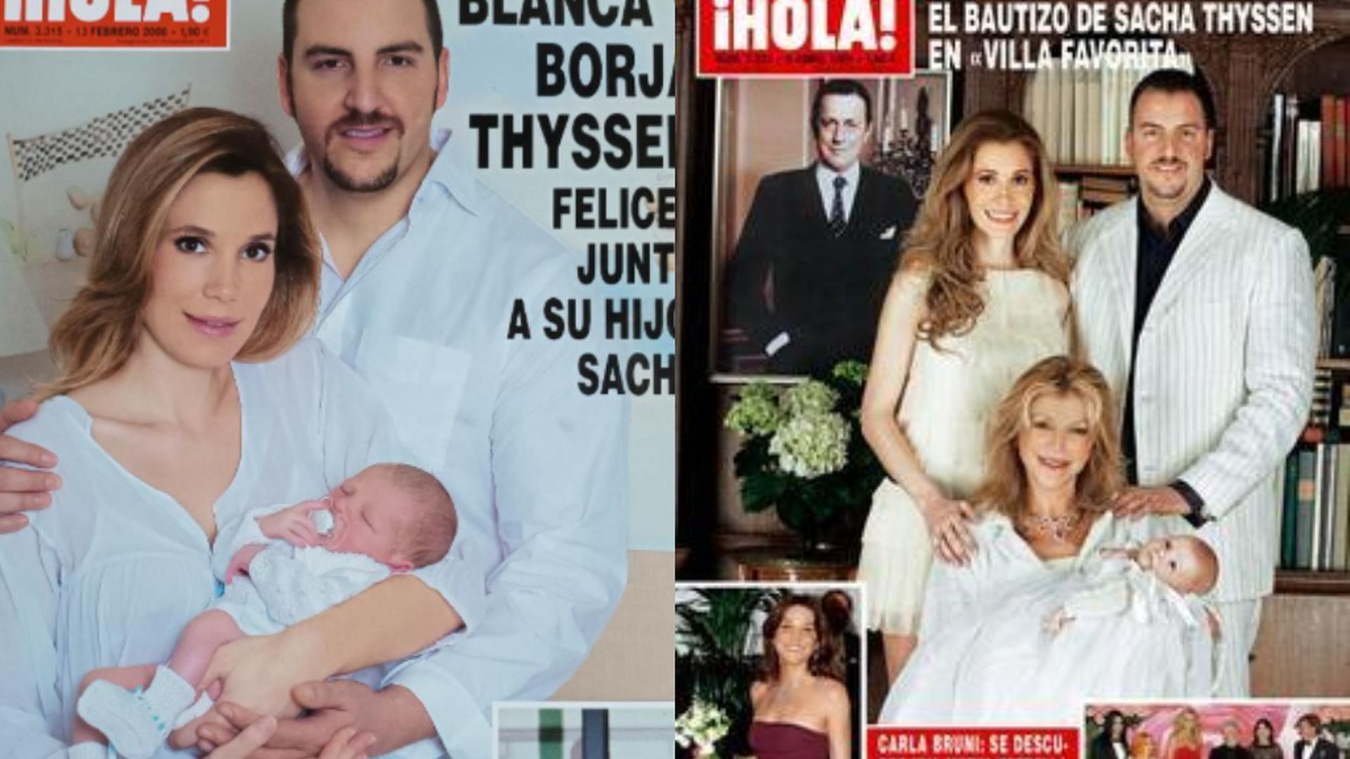 Las primeras imágenes de Sasha Thyssen, tras su nacimiento y en su bautizo