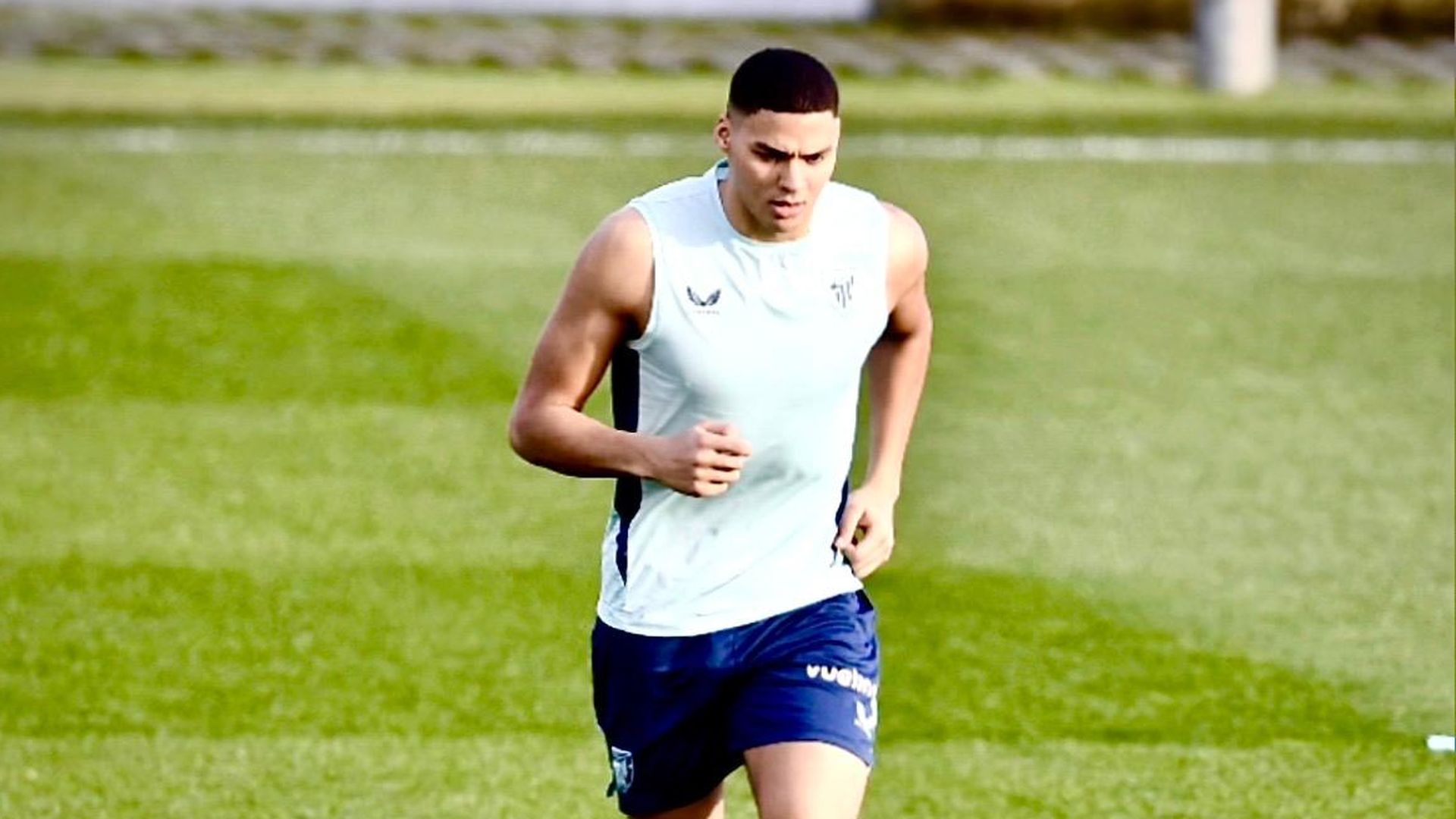 Maroan Sannadi trabaja en solitario en el entrenamiento de Lezama