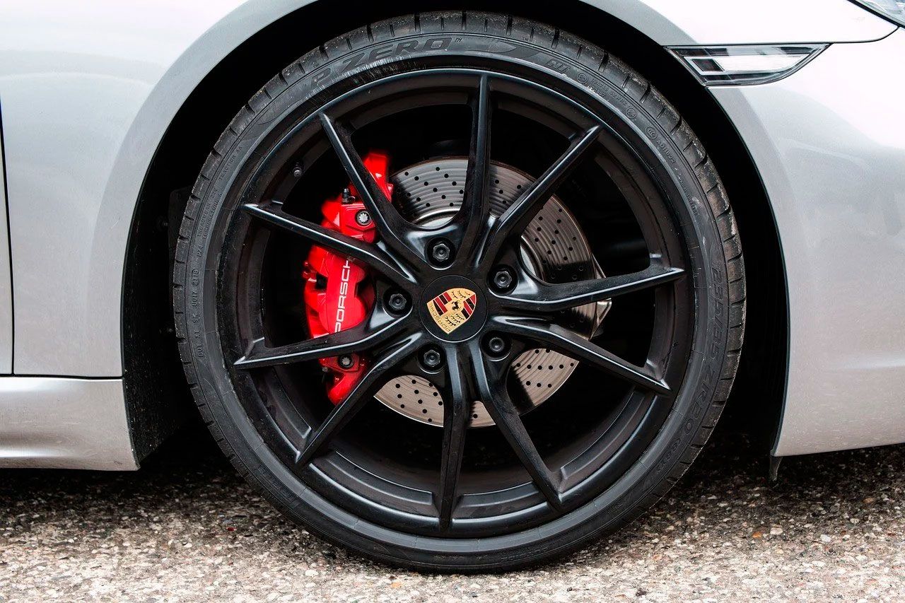 Rueda de un Porsche