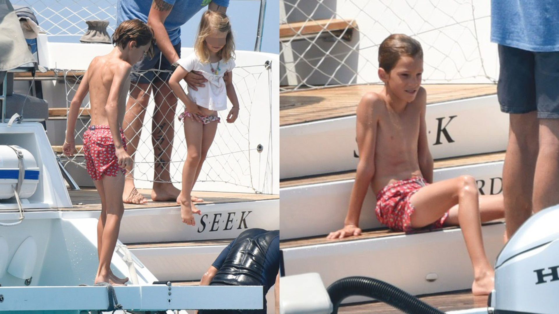 Sacha, el hijo mayor de Borja Thyssen y Blanca Cuesta (en la imagen, durante las vacaciones familiares en Ibiza en 2018) ha crecido mucho y ya tiene dieciocho años