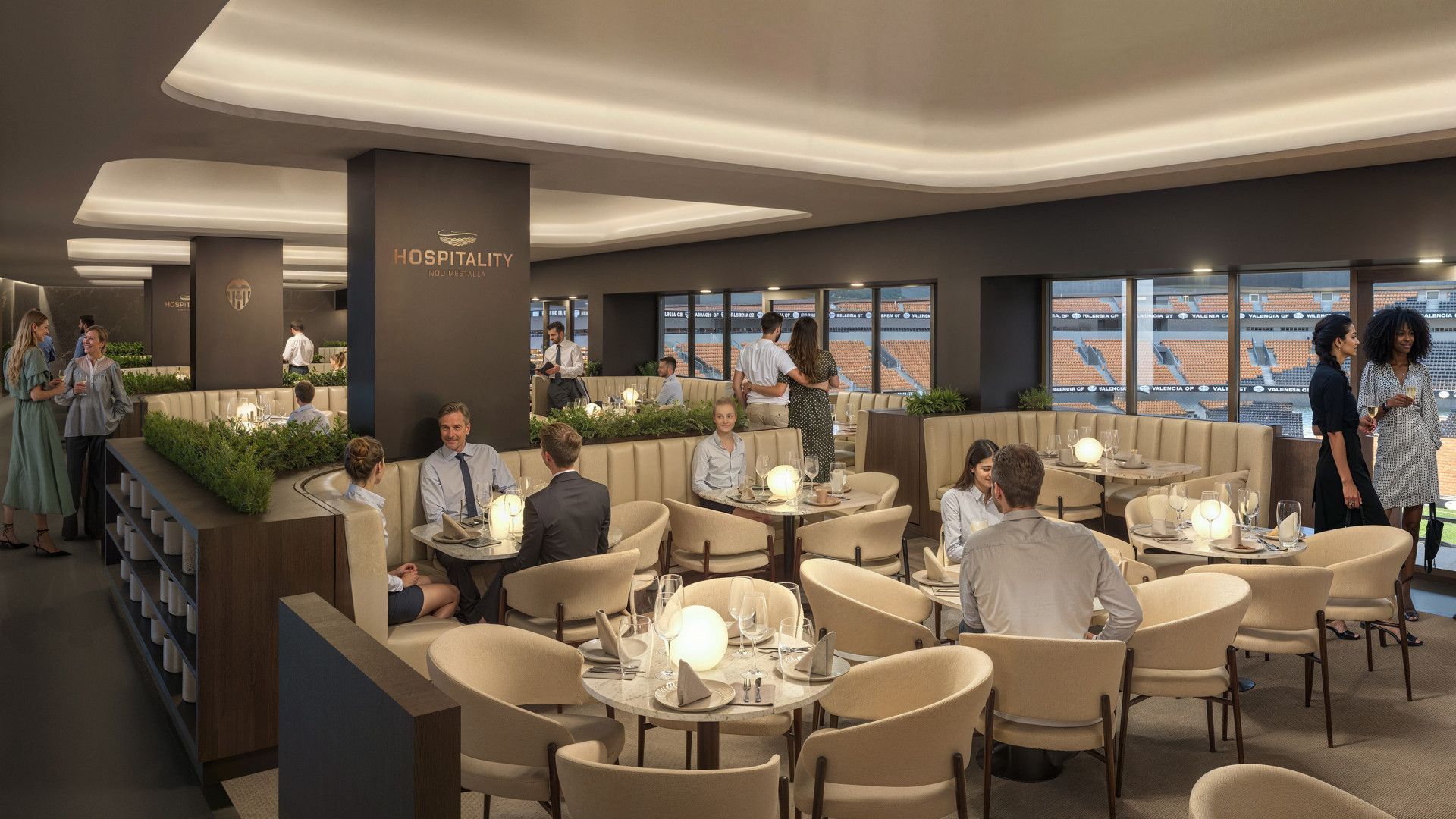 Simulación del Diamond Club en el Nou Mestalla