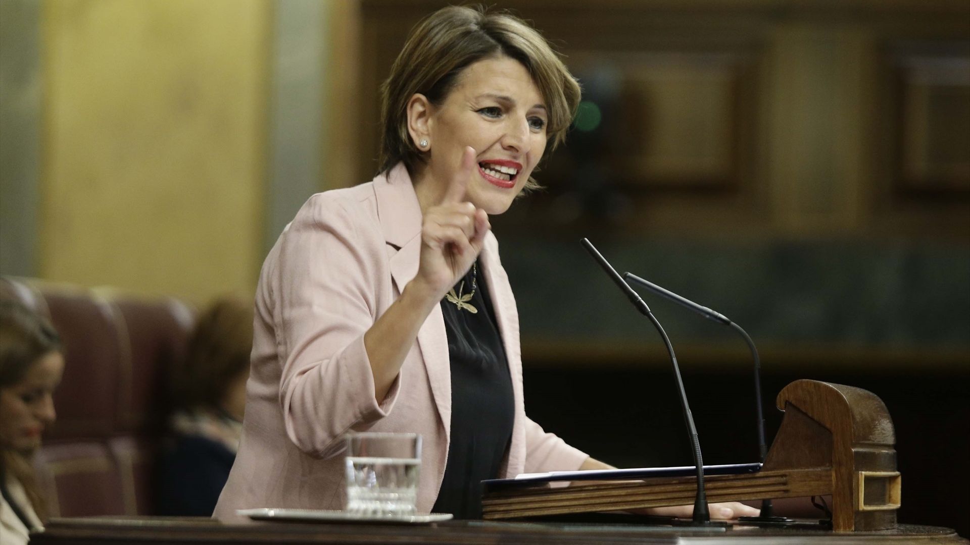 Yolanda Díaz, durante su etapa inicial como diputada en el Congreso, en 2017