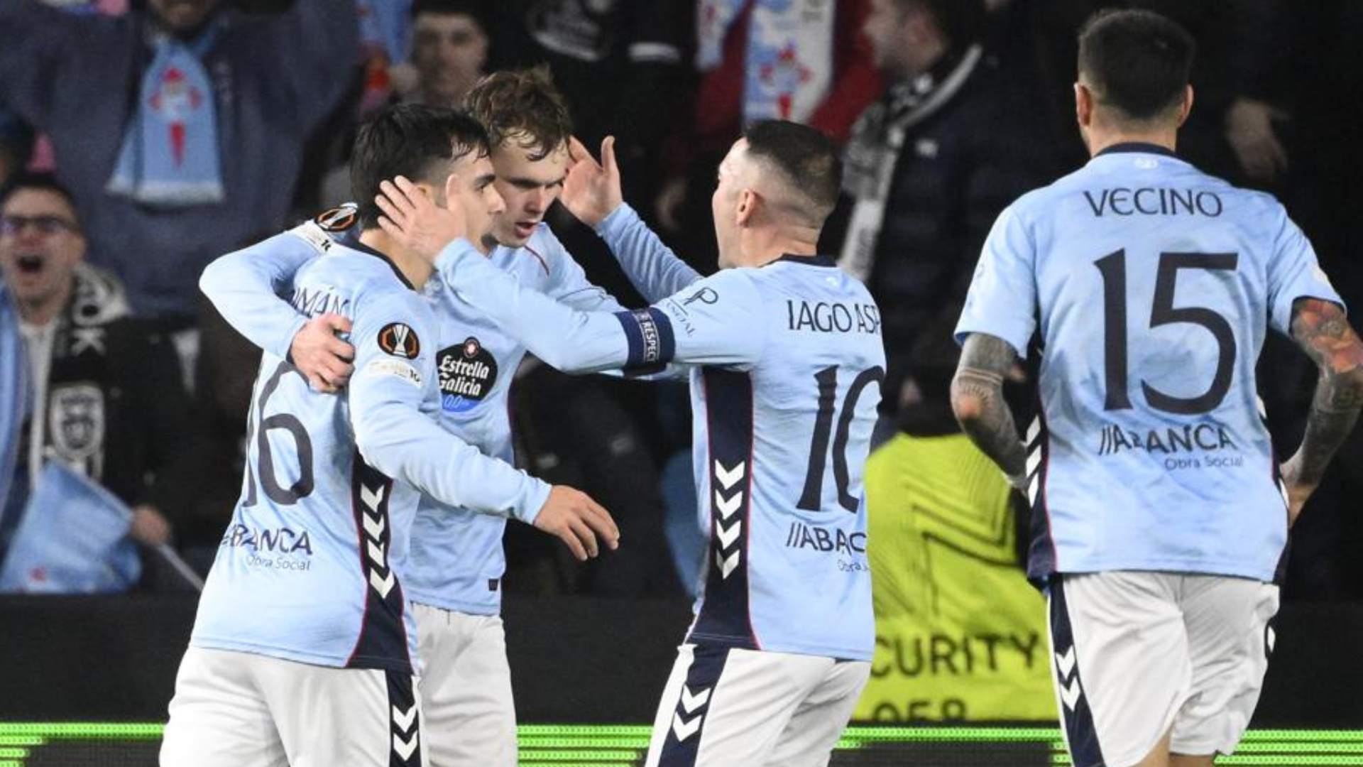 Celebración del gol de Williot Swedberg ante el PAOK Celebración del gol de Williot Swedberg ante el PAOK