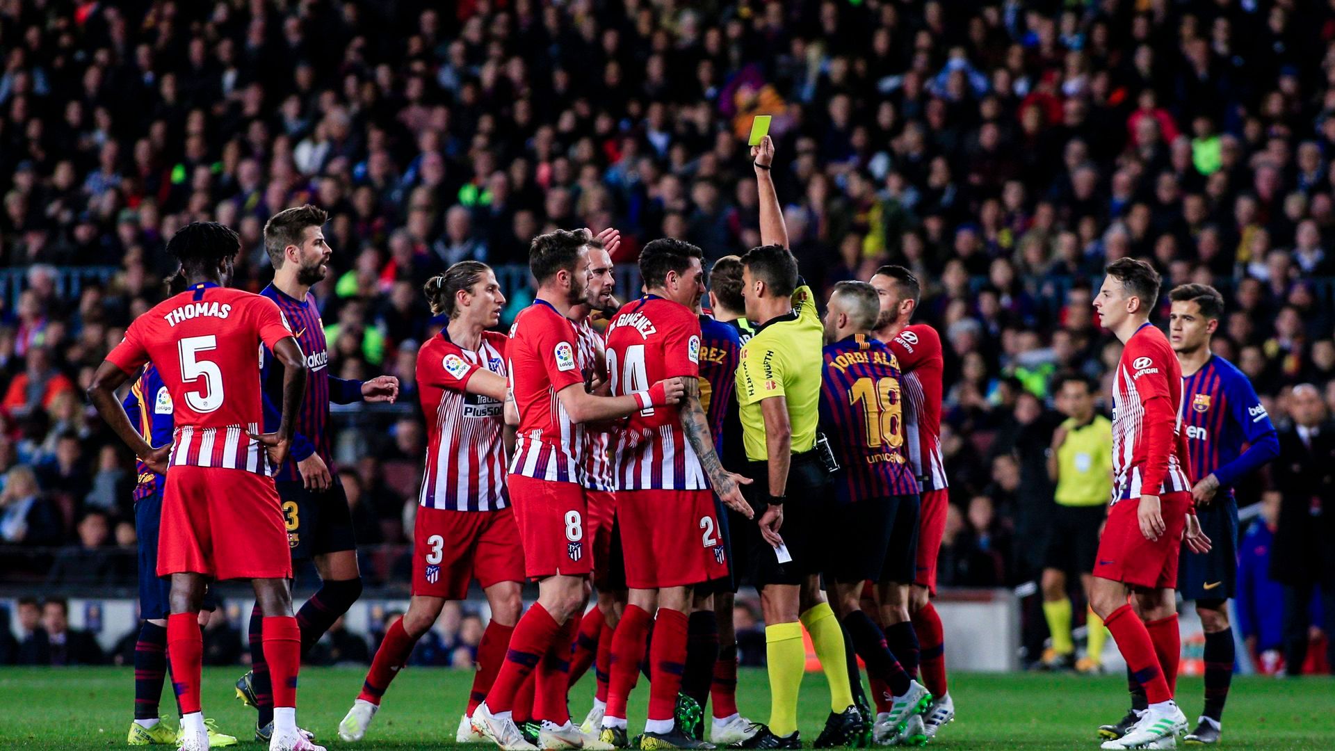 La expulsión de Diego Costa contra el Barcelona