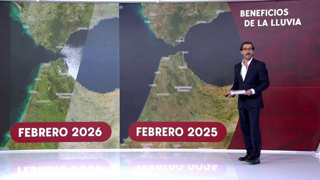 Los efectos de las borrascas interminables en España vistos desde el espacio