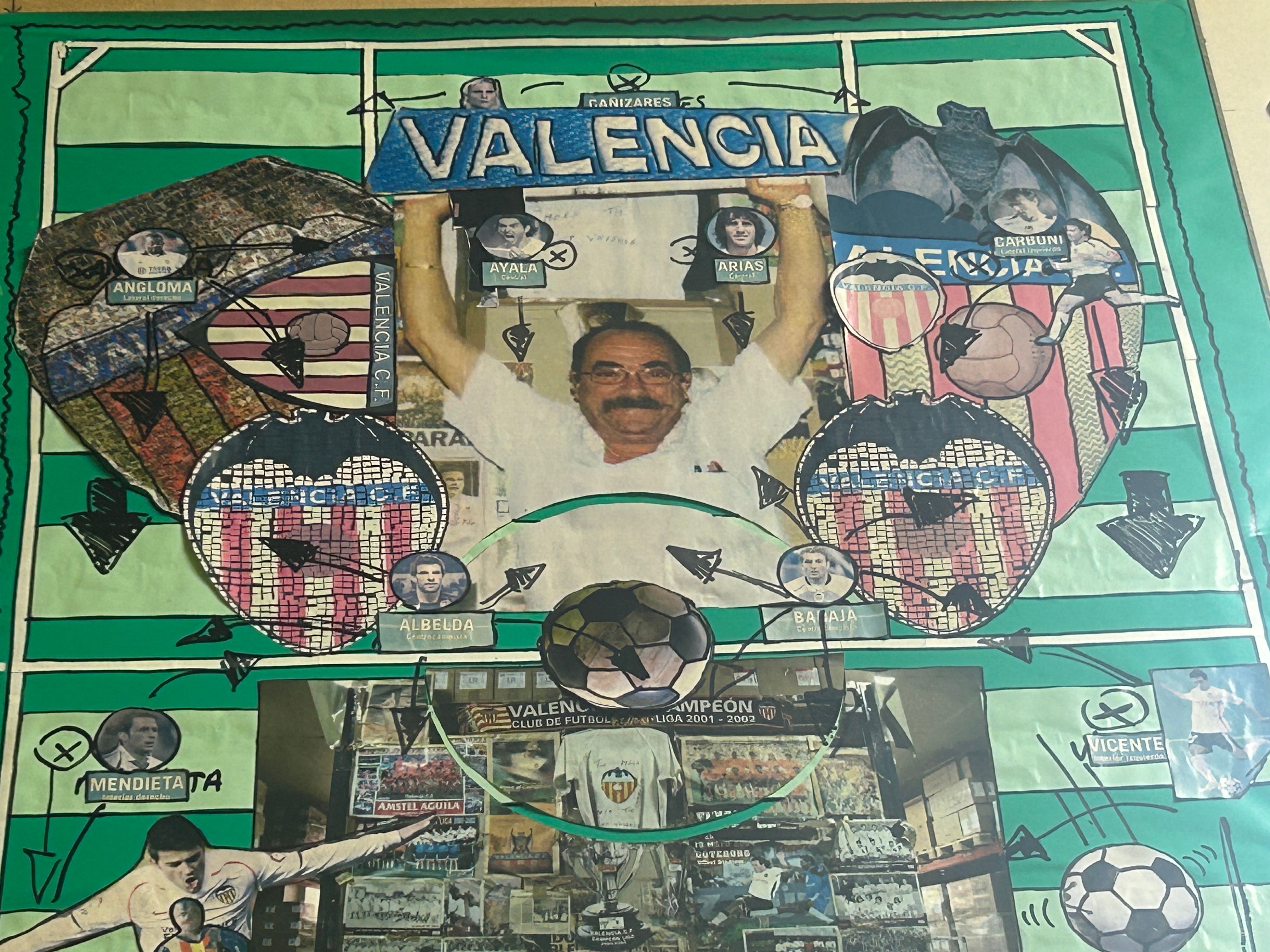 Mural valencianista en la farmacia del hospital