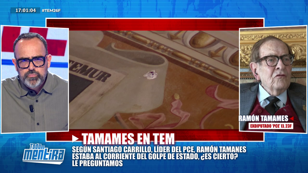 Ramón Tamames se defiende de las acusaciones de Santiago Carrillo de ser conocedor del 23-F