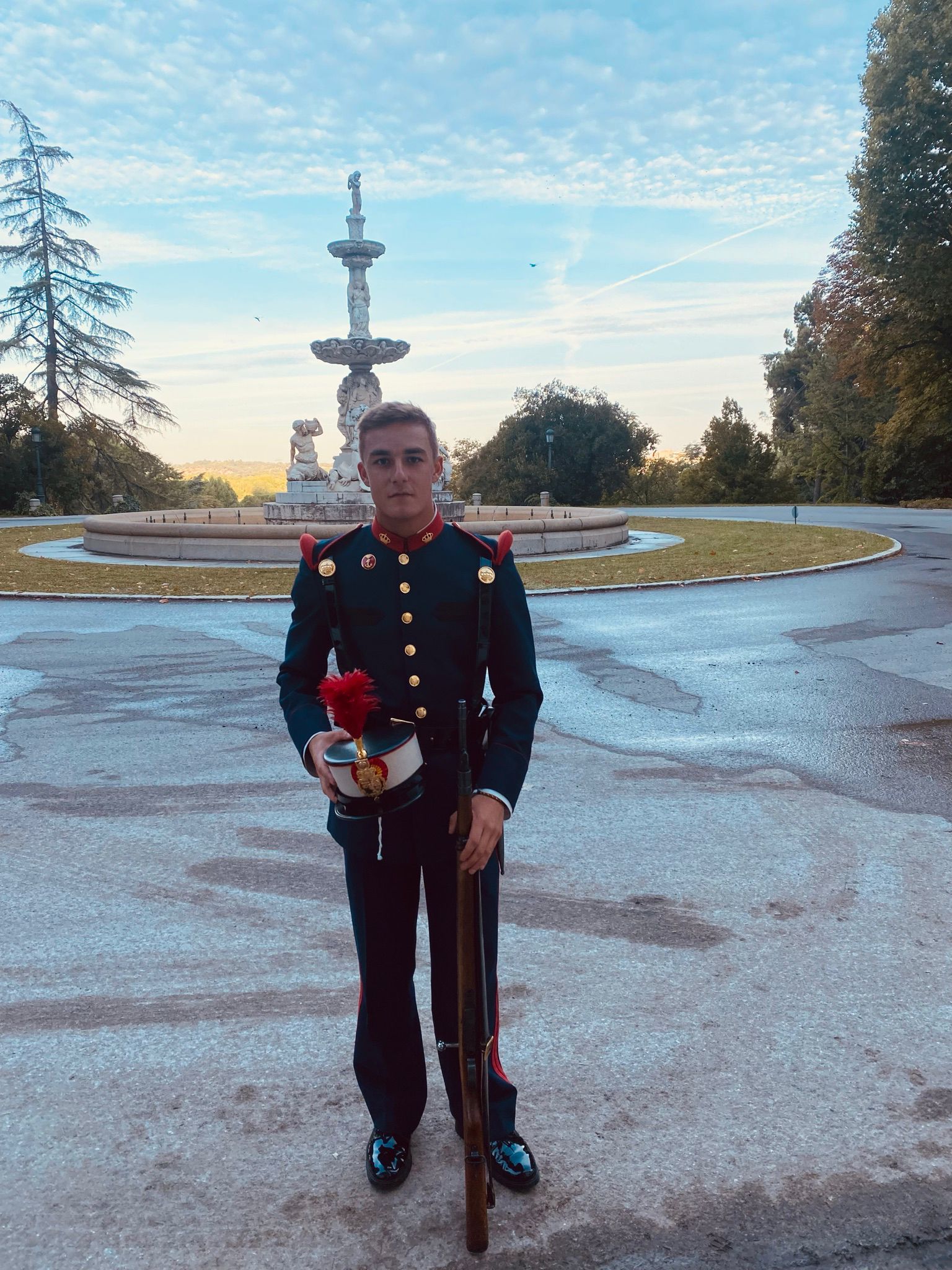 Rodri durante uno de sus turnos en la Guardia Real