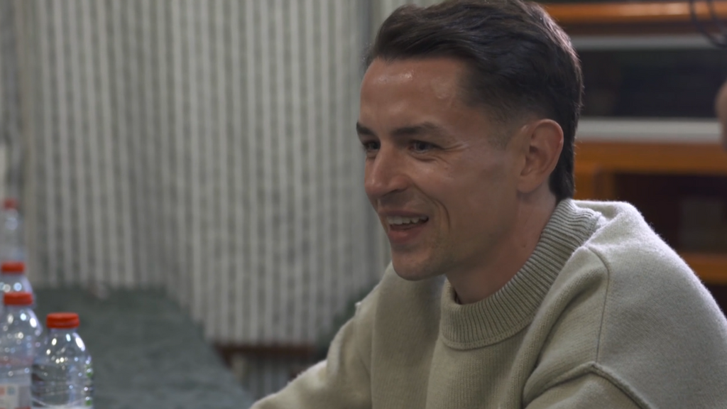 Álvaro Fidalgo, en la Peña Bética Pepe González de Tocina