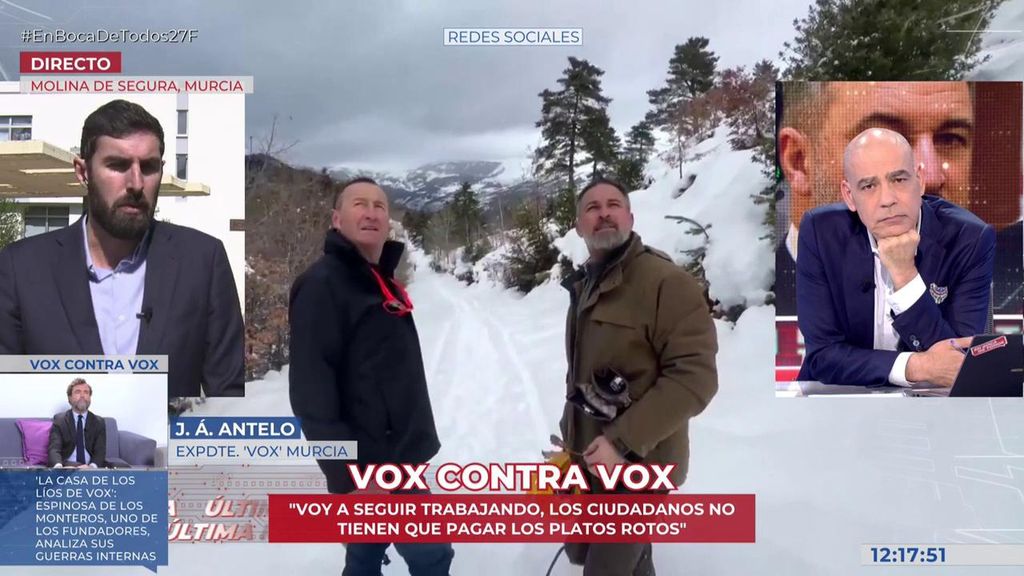 José Ángel Antelo, tras su cese como líder de Vox en Murcia: “Hay un patrón: quien destaca un poco, antes o después acaba fuera”