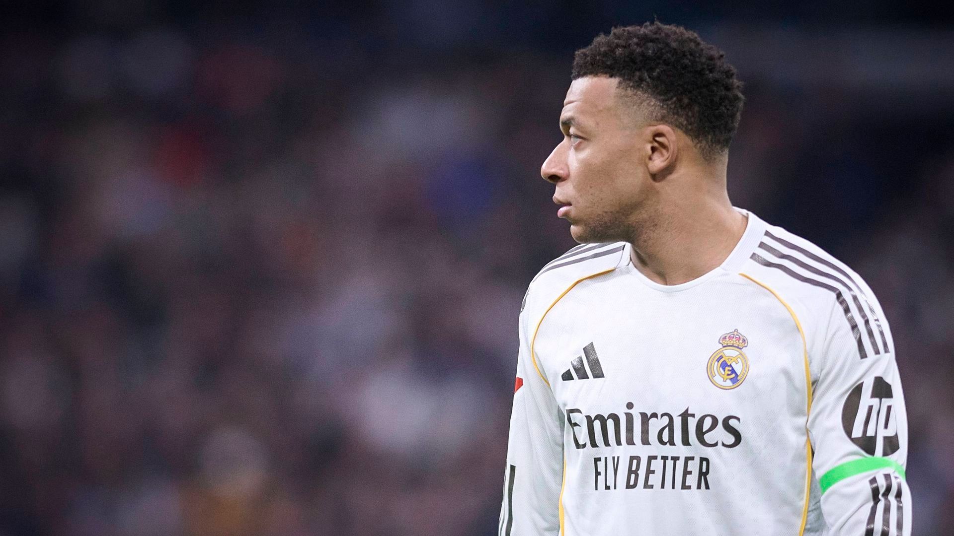 Mbappé durante un partido con el Real Madrid