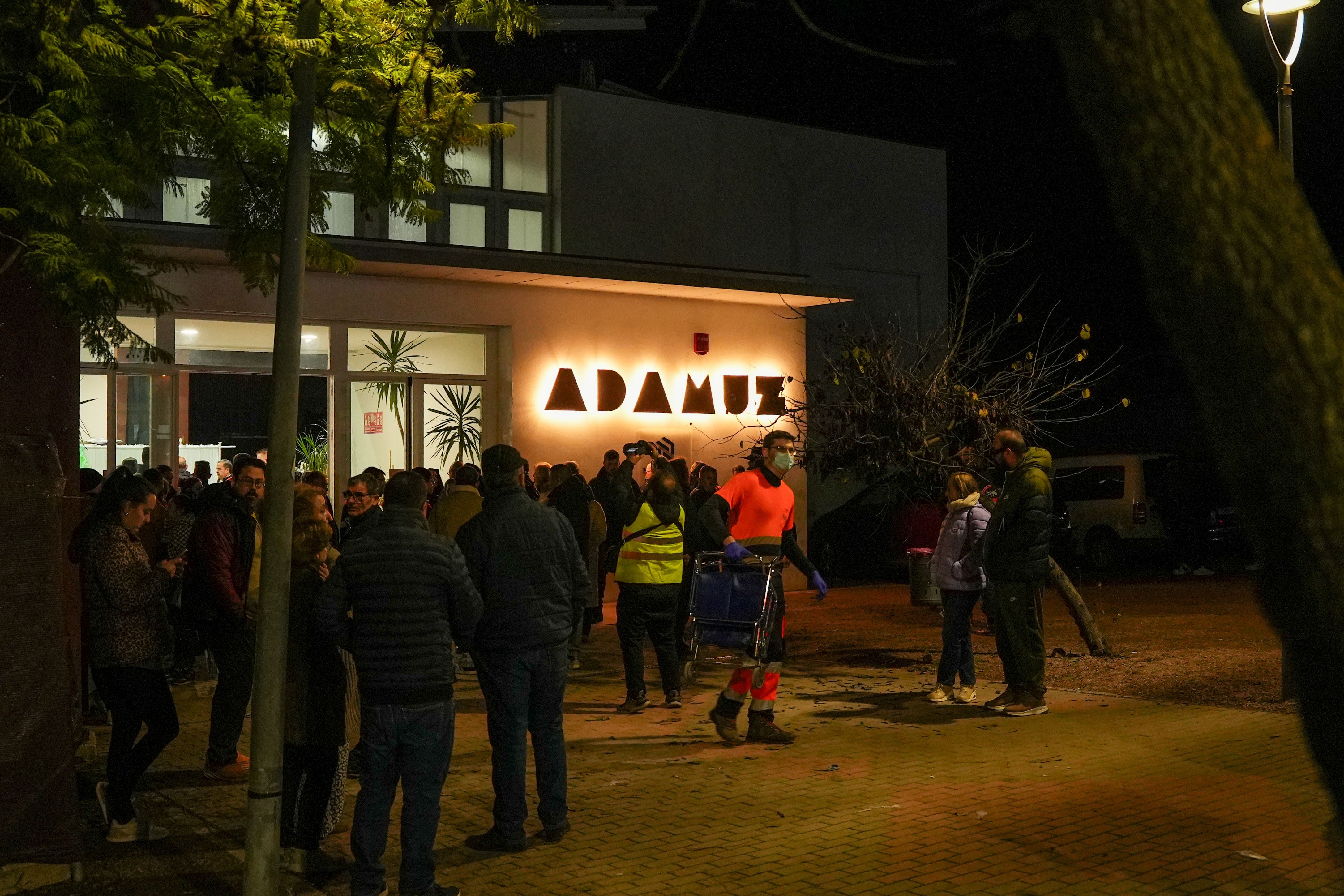 Polideportivo de Adamuz donde trasladaron a los heridos del accidente