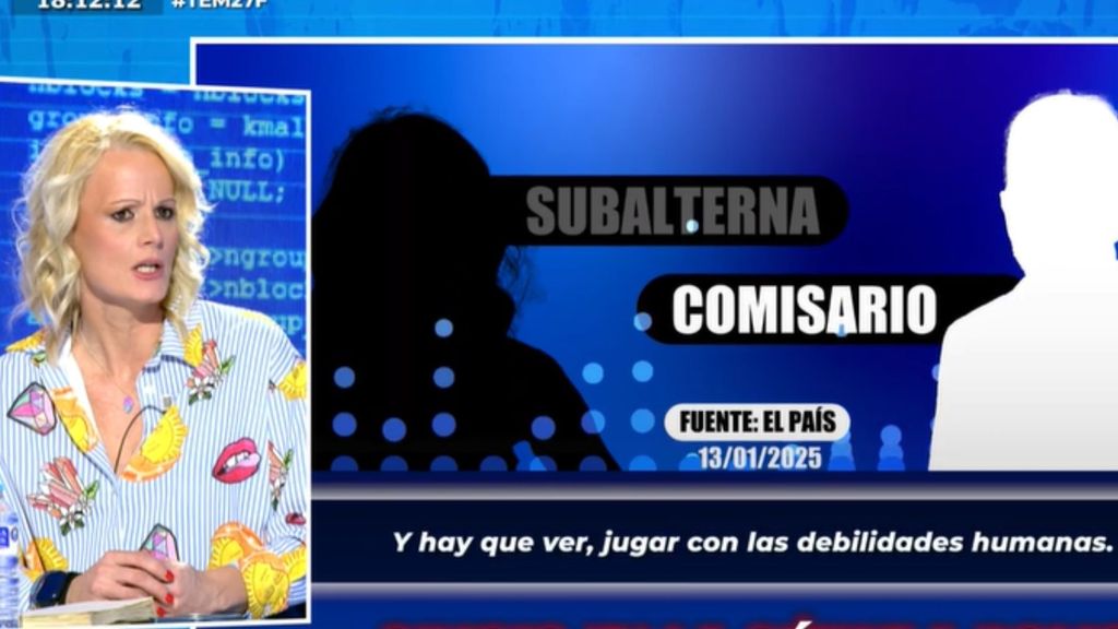 Zaida Cantera, exdiputada del PSOE, estalla en 'Todo es mentira' por los audios de un comisario a su subordinada: "Yo lo he vivido"