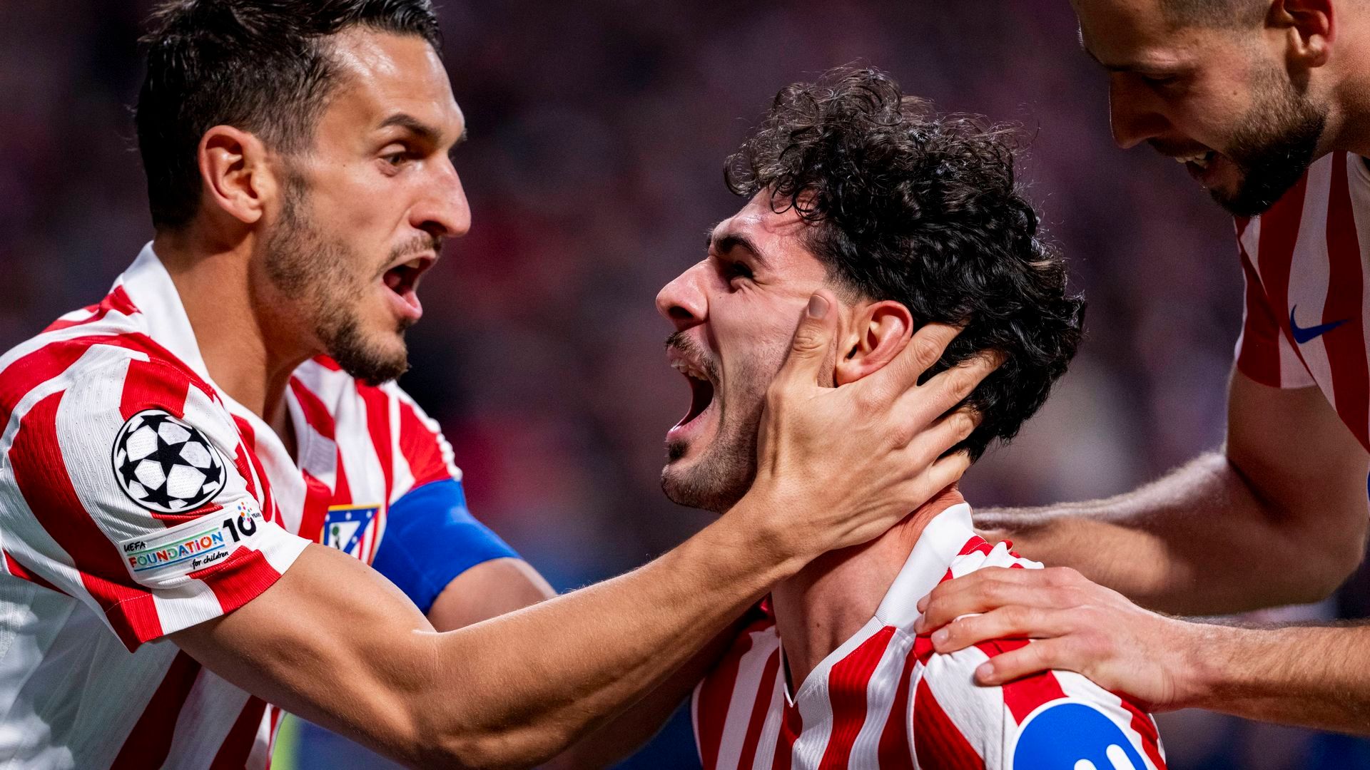 Koke y Johnny Cardoso celebrando un gol con el Atlético de Madrid Koke y Johnny Cardoso celebrando un gol con el Atlético de Madrid