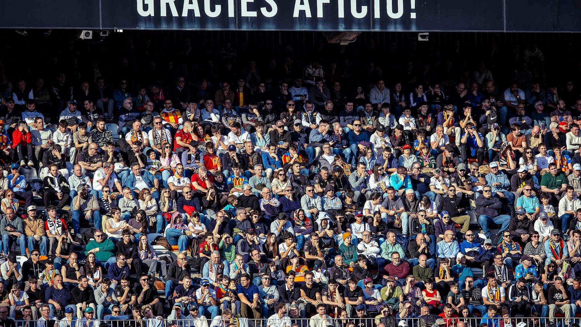 Afición del Valencia CF en Mestalla