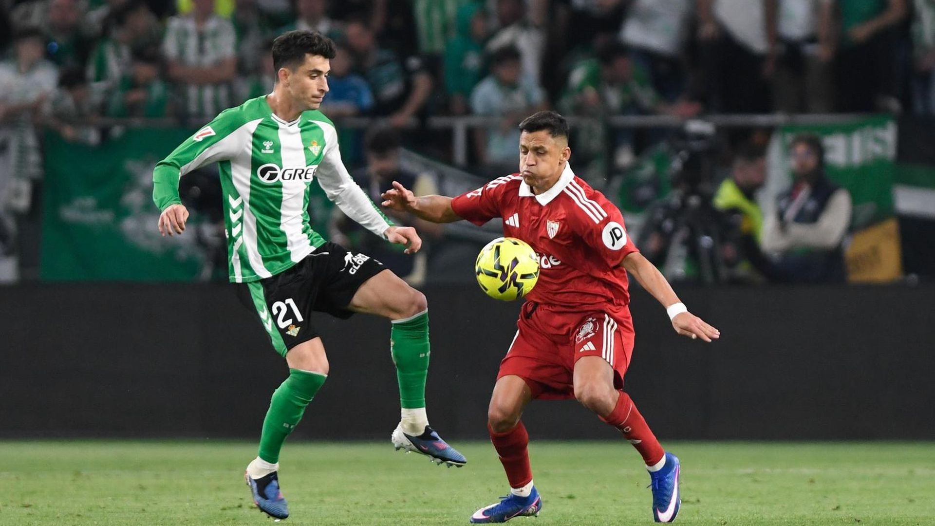 Alexis Sánchez, en el derbi