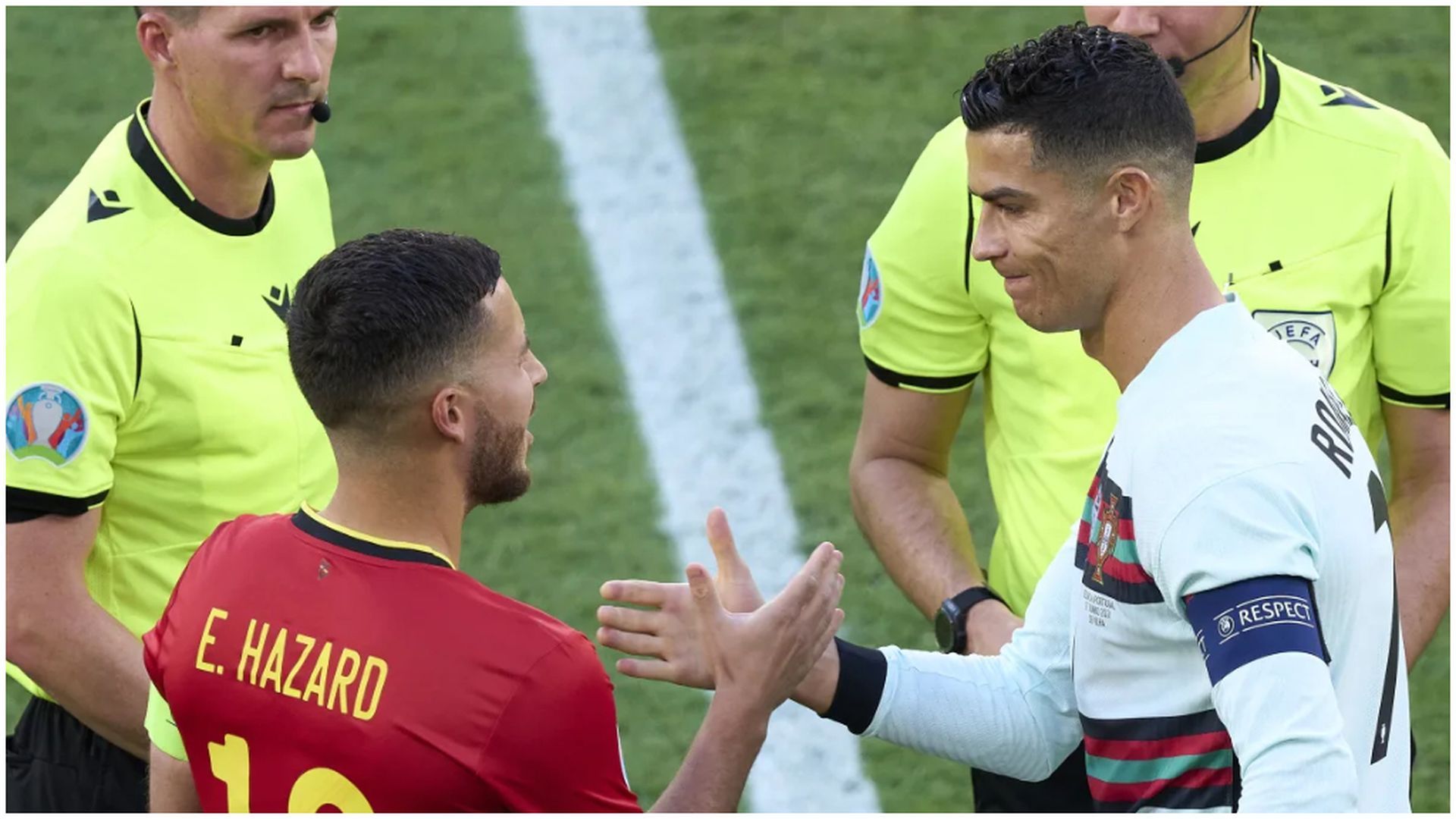 Eden Hazard y Cristiano Ronaldo Eden Hazard y Cristiano Ronaldo