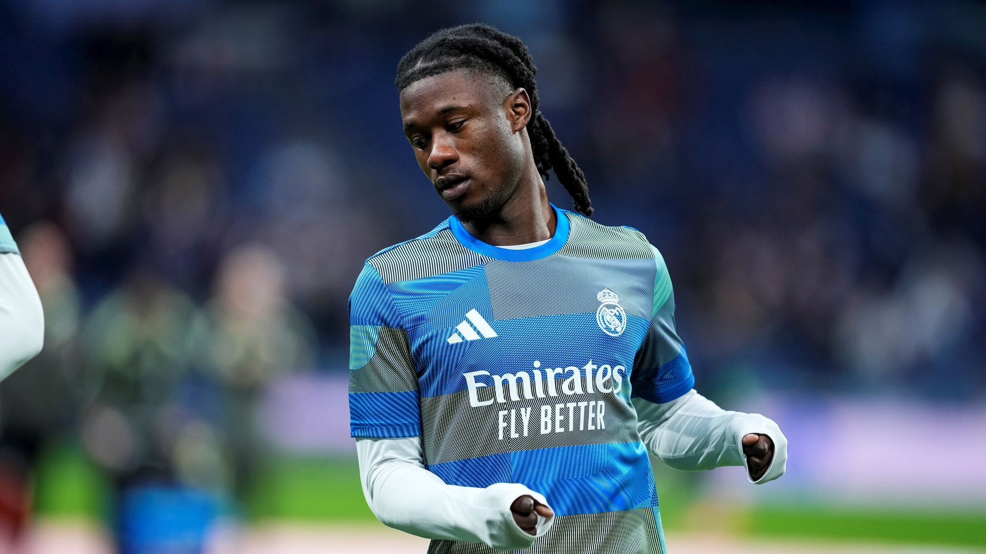 Eduardo Camavinga antes de un partido con el Real Madrid Eduardo Camavinga antes de un partido con el Real Madrid