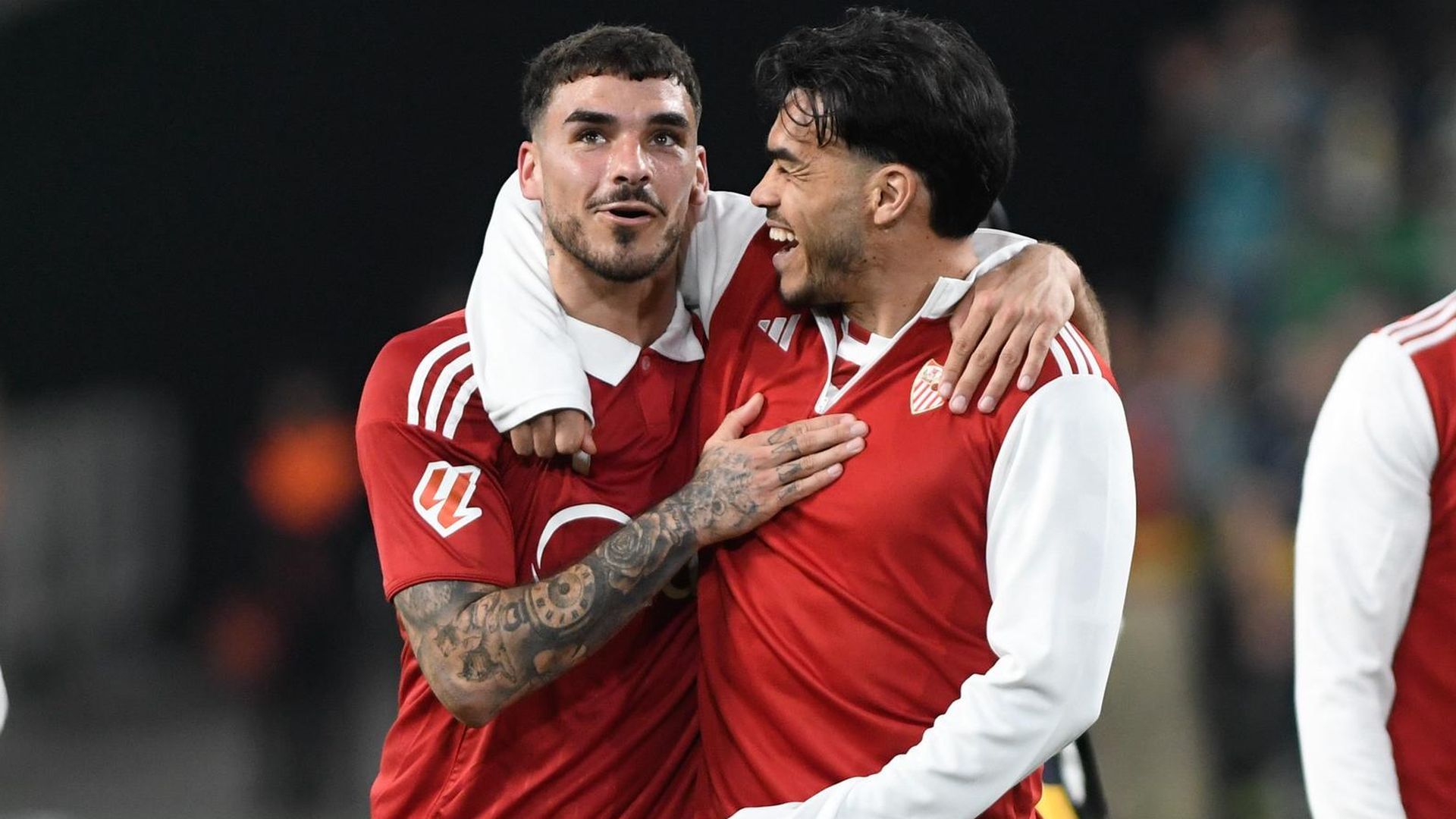 Isaac Romero, tras el pitido final del derbi