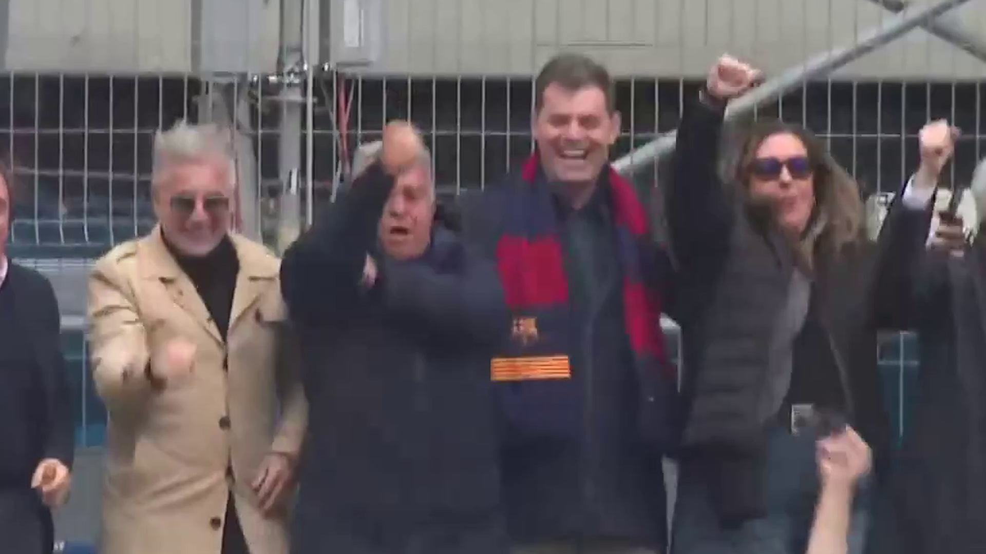 Joan Laporta celebrando en el Camp Nou Joan Laporta celebrando en el Camp Nou