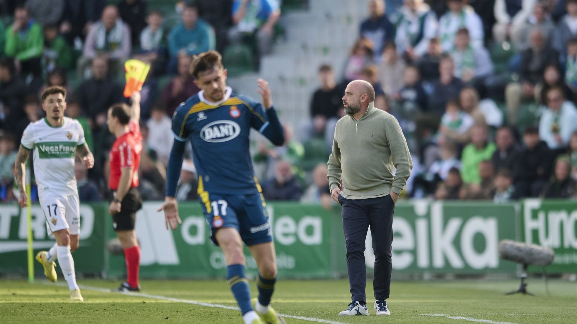 Manolo González, en el Elche-Espanyol