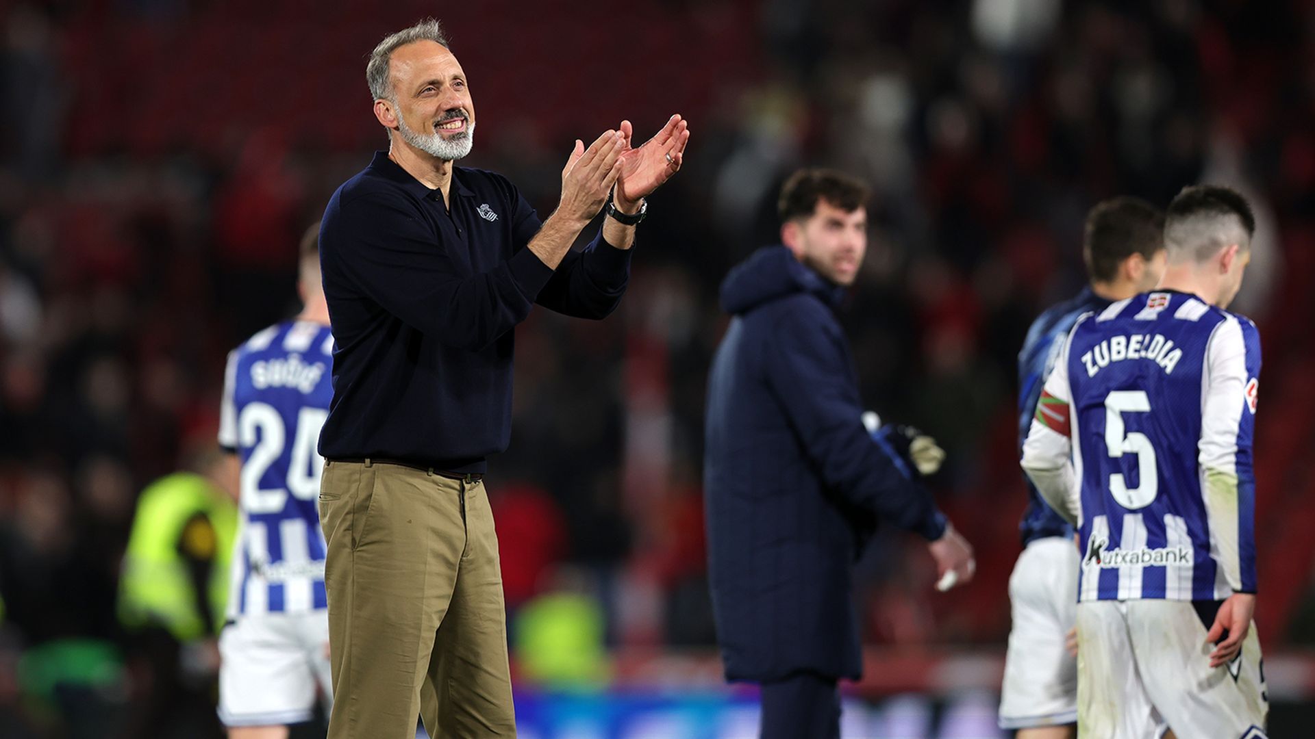 Pellegrino Matarazzo aplaude tras el Mallorca-Real Sociedad