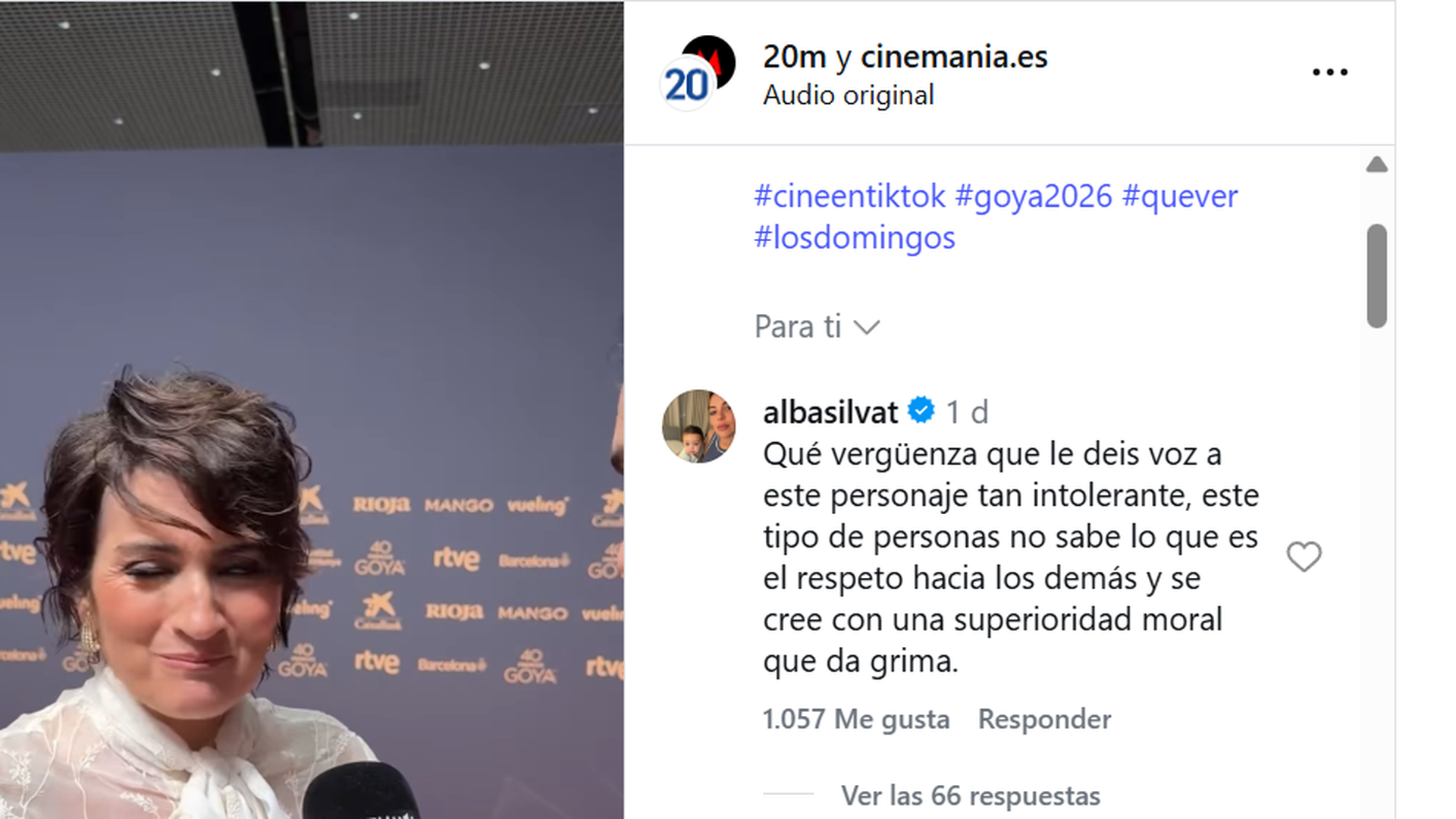 Alba Silva se pronuncia sobre las palabras de Silvia Abril