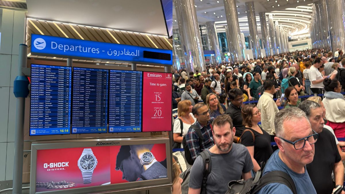 Caos en el aeropuerto de Dubái tras la cancelación de todos los vuelos