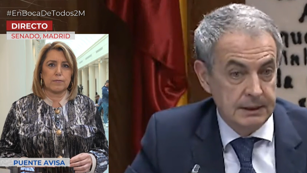 Susana Díaz, sobre la comparecencia de Zapatero: "Está dando la cara y respondiendo a todo desde el minuto uno"