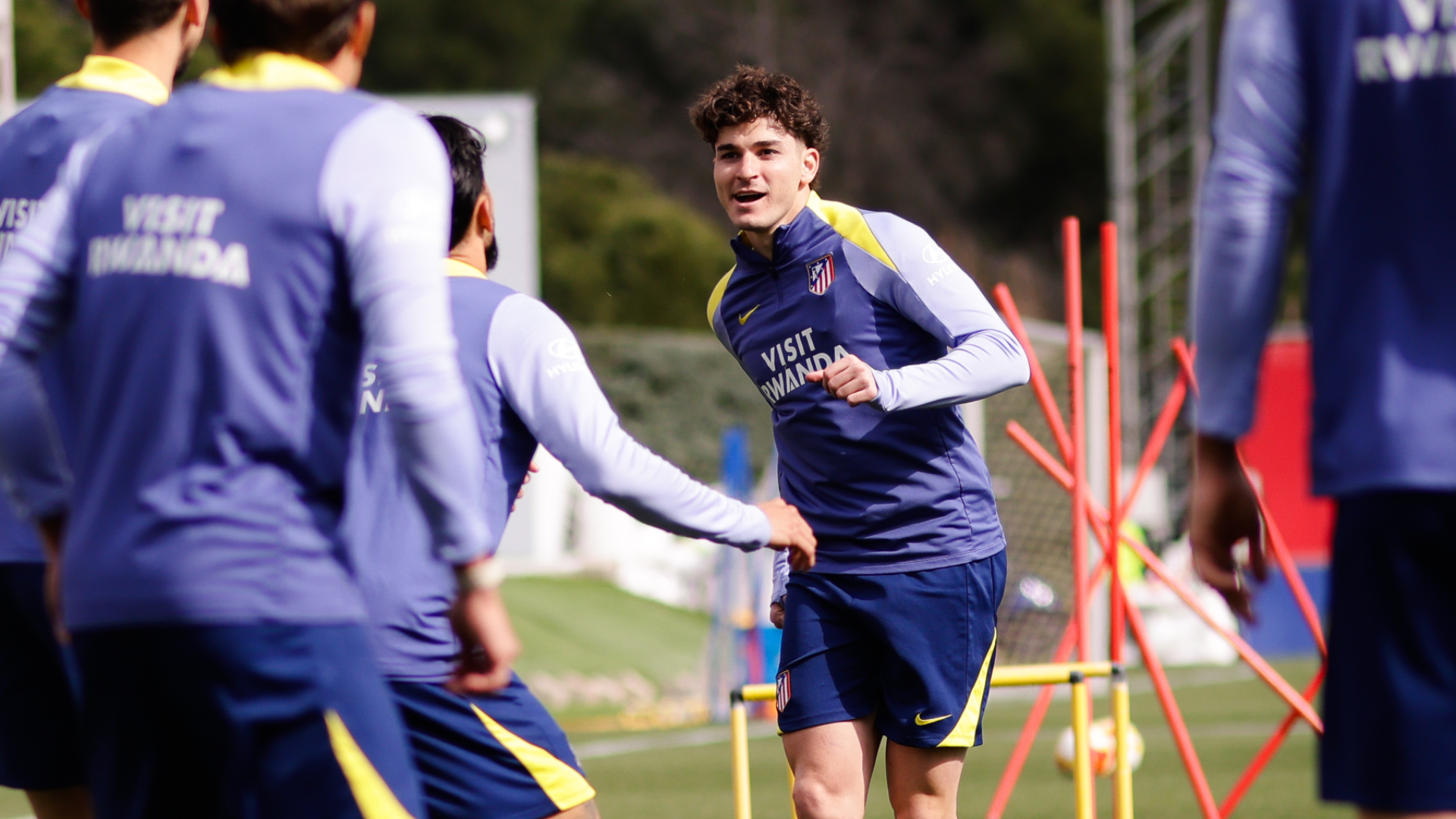 Julián Álvarez, en una sesión del Atlético de Madrid