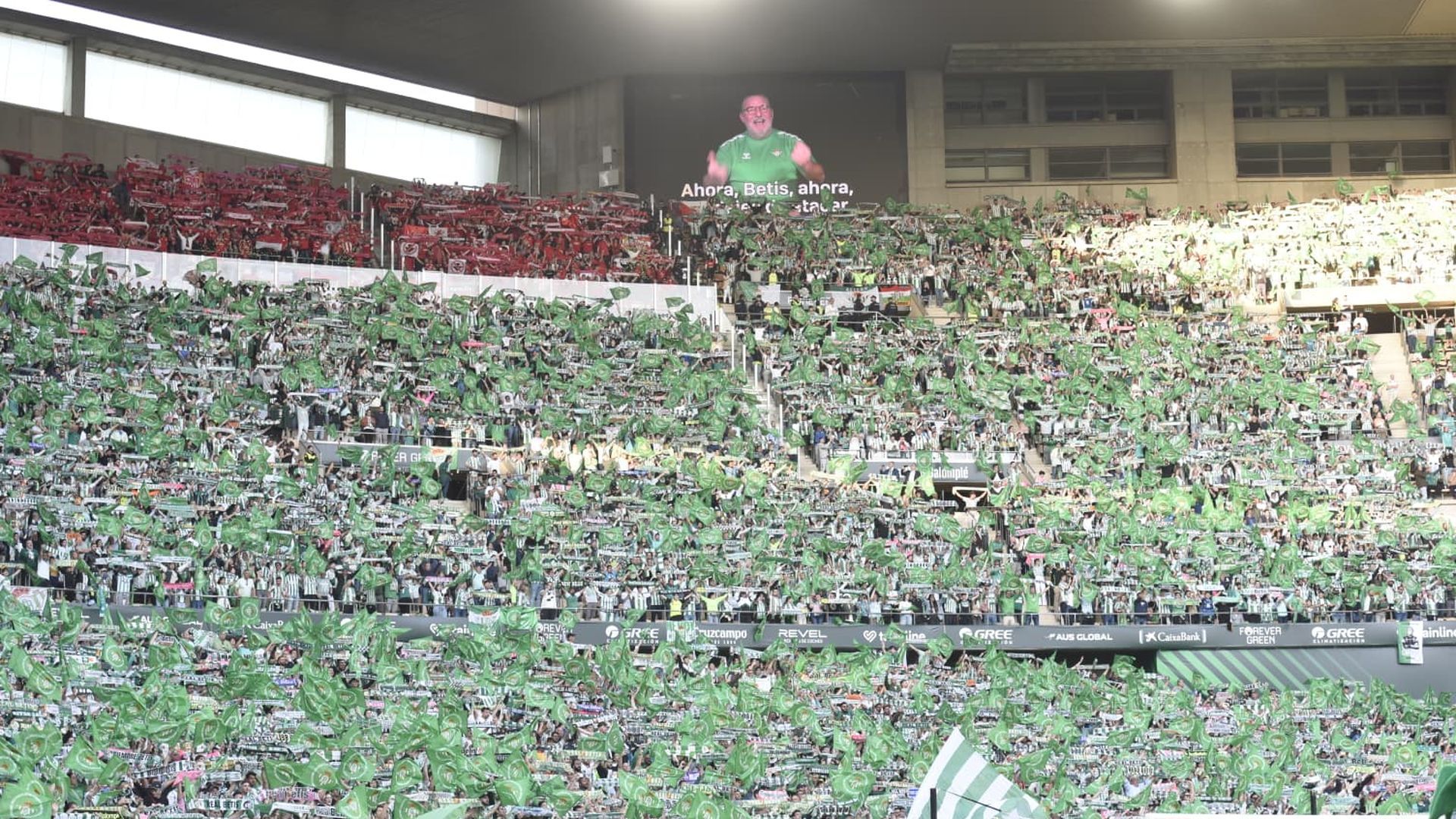 La afición del Sevilla, en el derbi de La Cartuja
