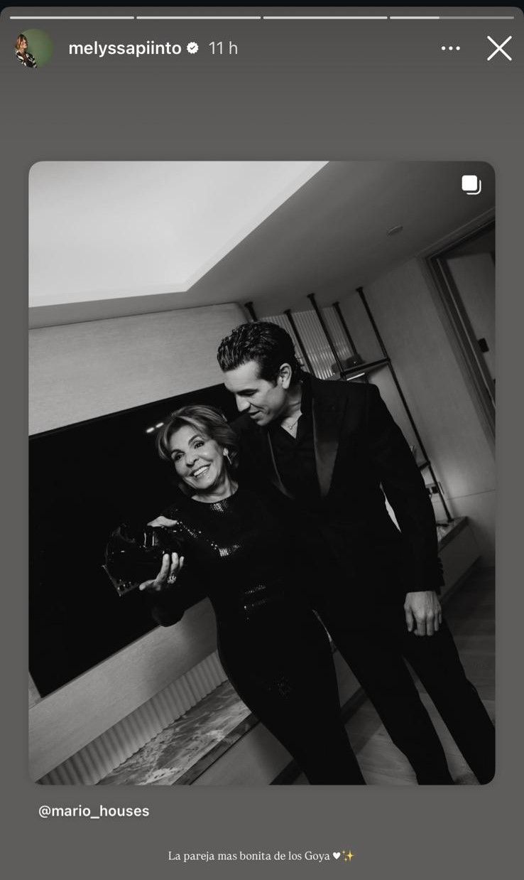 La foto que Melyssa Pinto ha compartido de Mario Casas en los Goya
